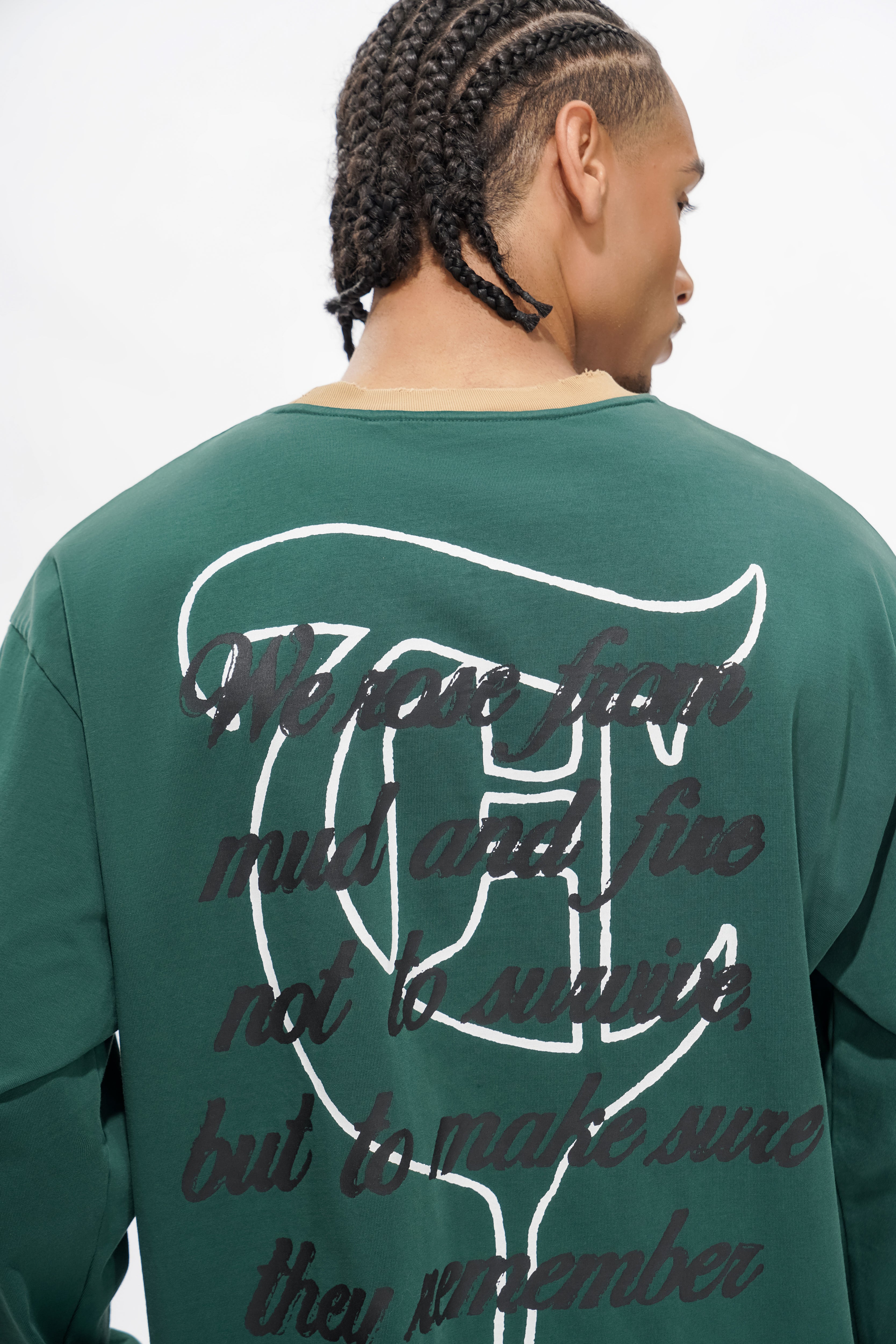 Ruthless T-shirt vert foncé à manches longues