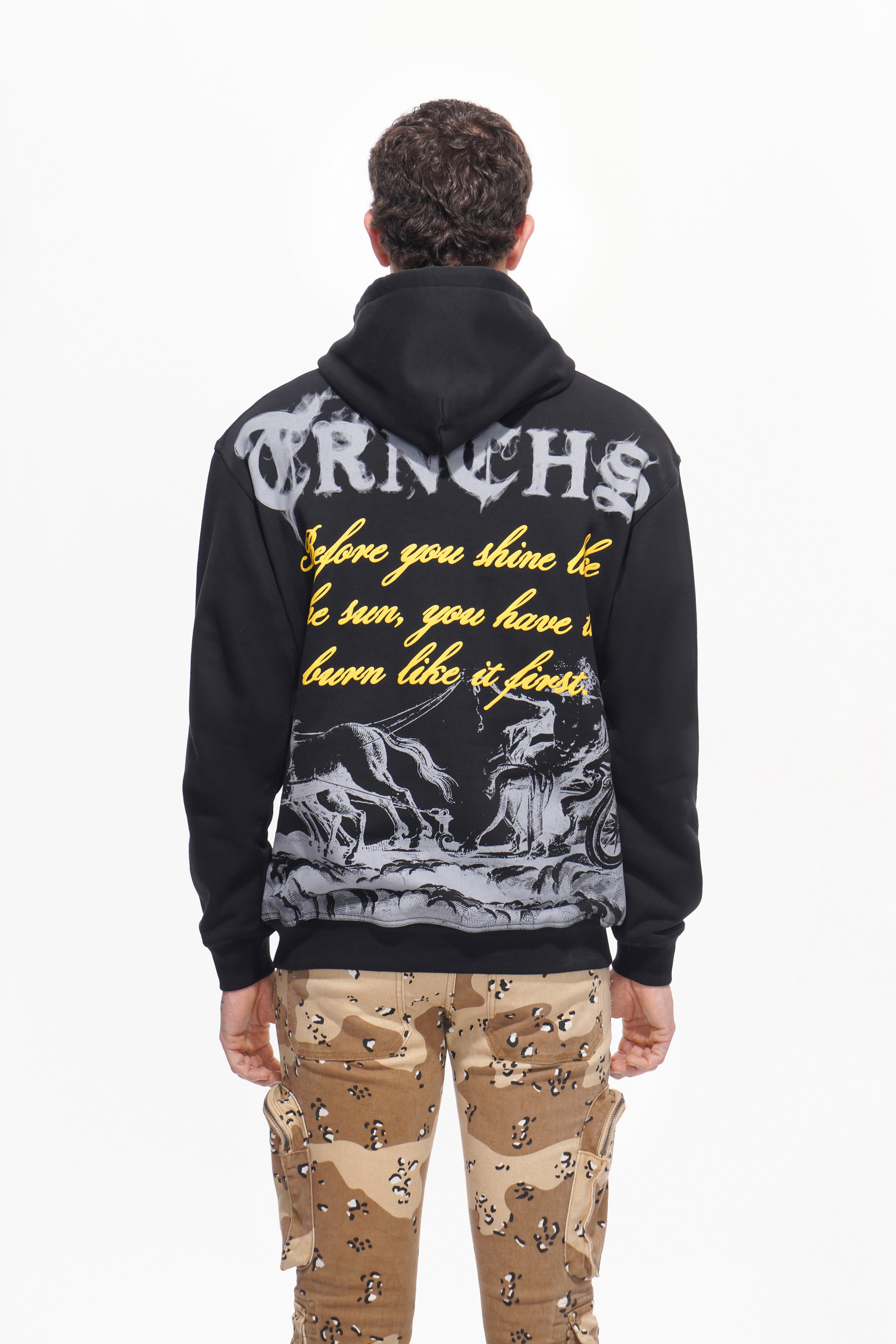 BRENNEN SIE WIE DIE SONNE Schwarzer Hoodie
