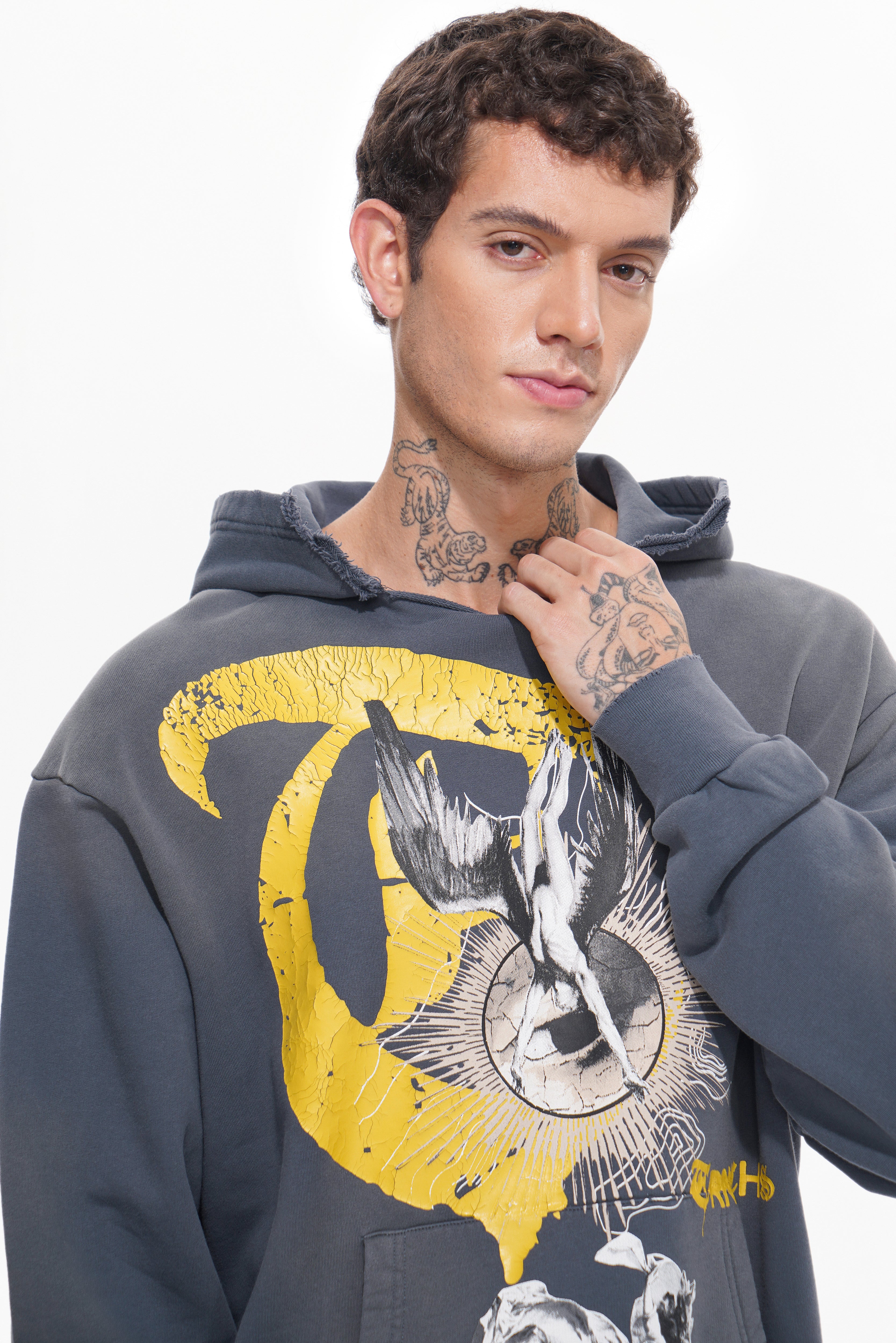 WEIGHT OF WINGS Marineblauer Hoodie