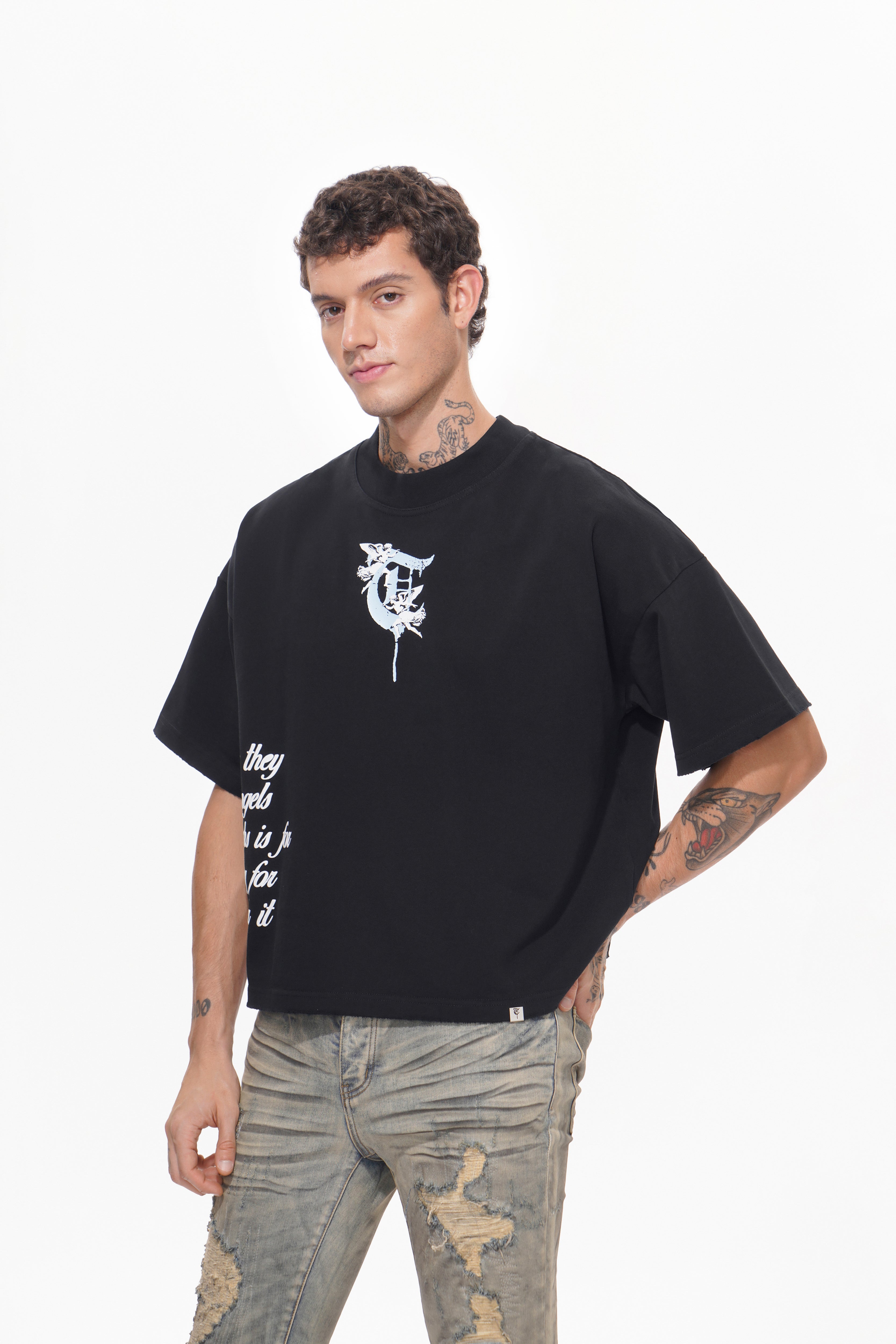 HEAVEN HAS NO SAINTS Black Tee