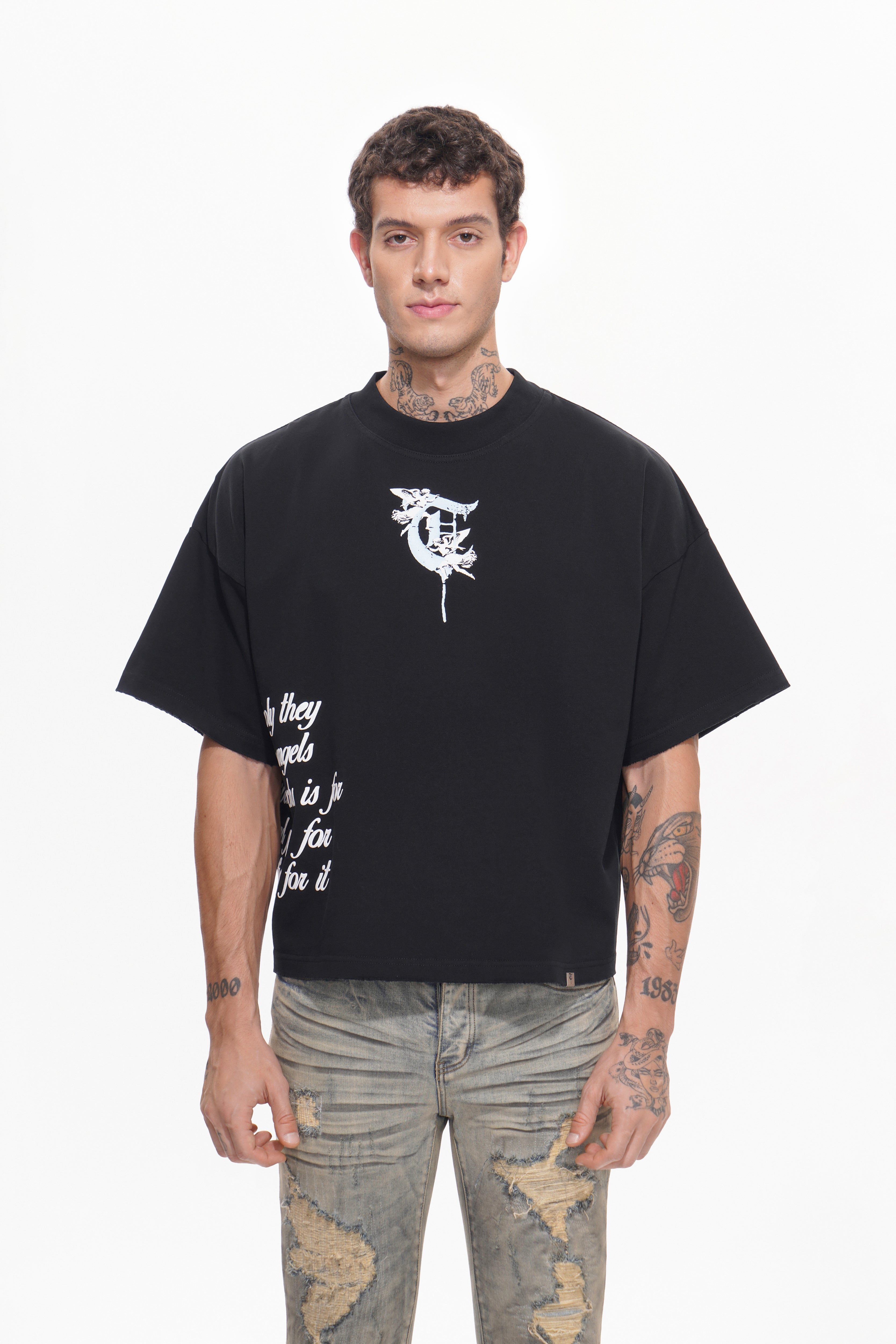 HEAVEN HAS NO SAINTS Black Tee
