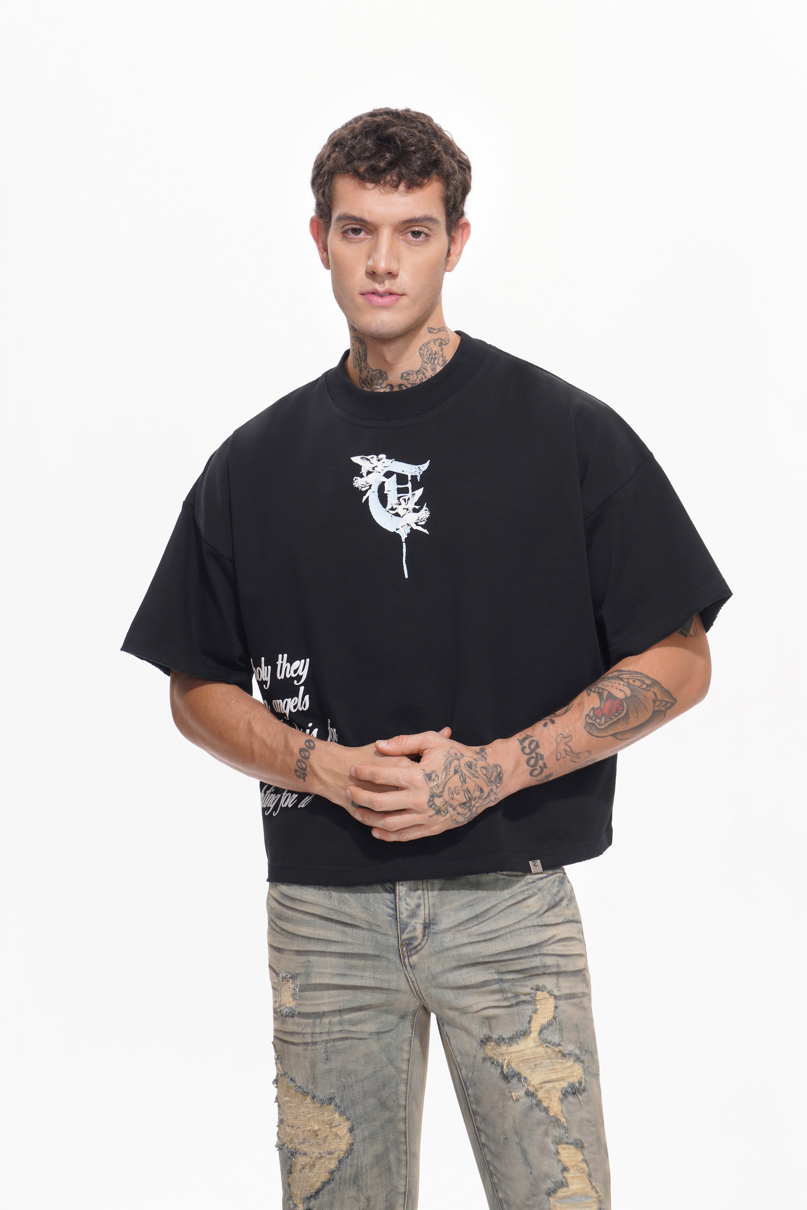 HEAVEN HAS NO SAINTS Black Tee