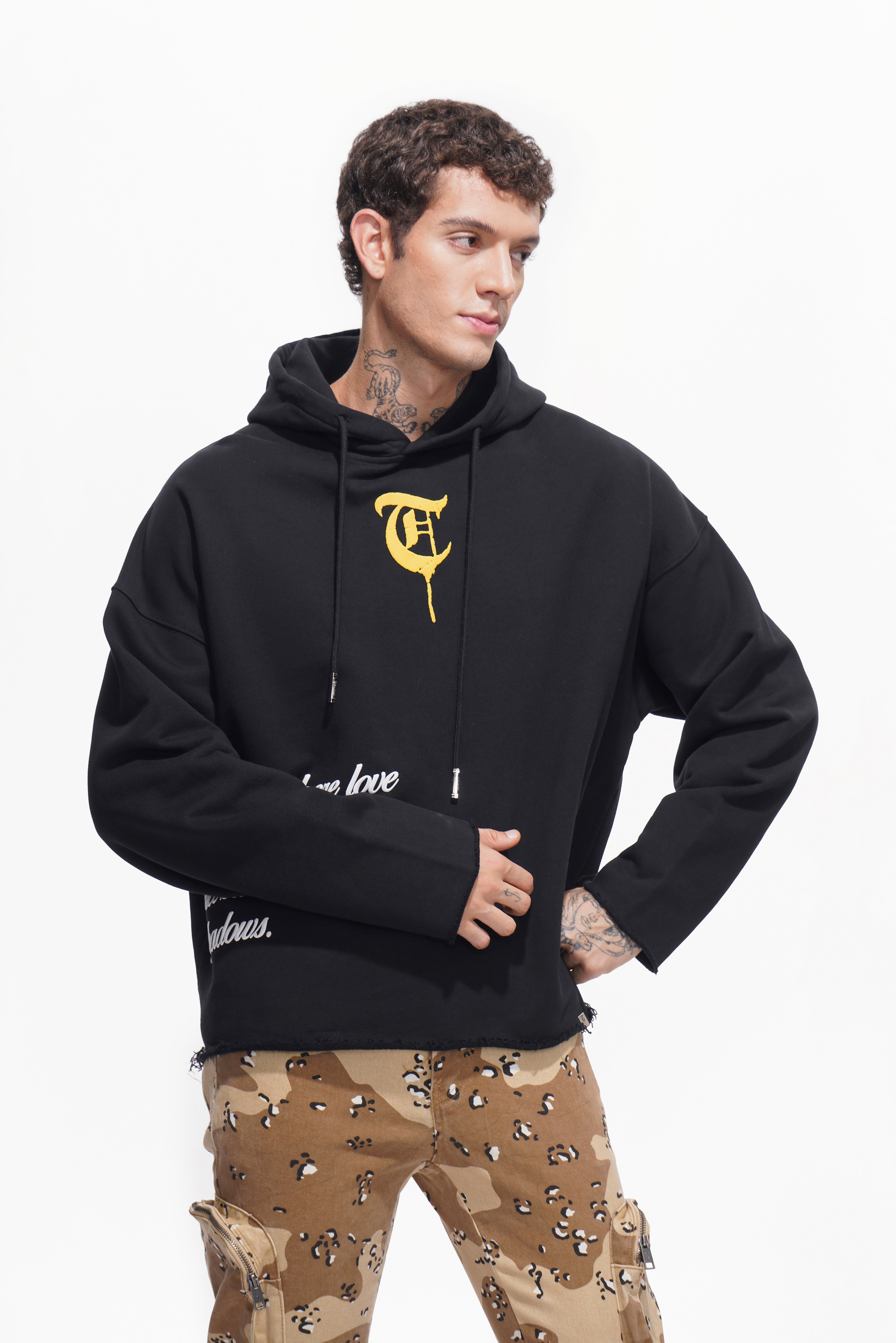 WAR LOVE Black Hoodie