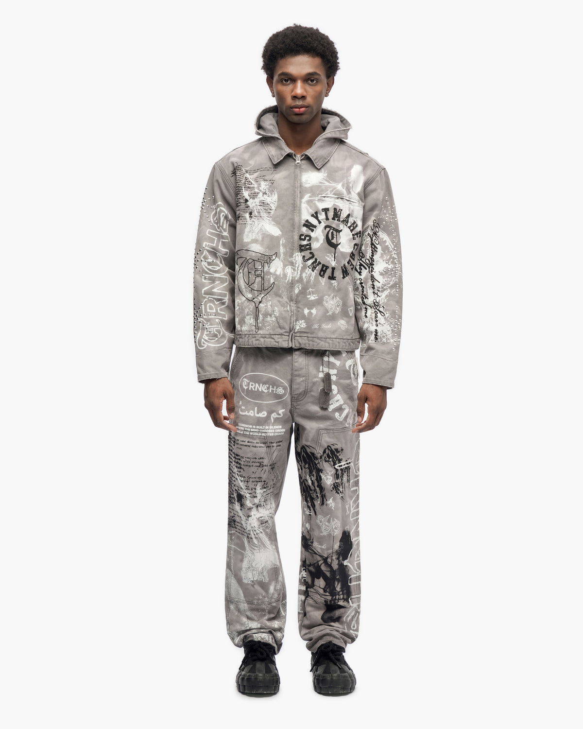Shadow Rebellion Vintage Light Grey Hoodie