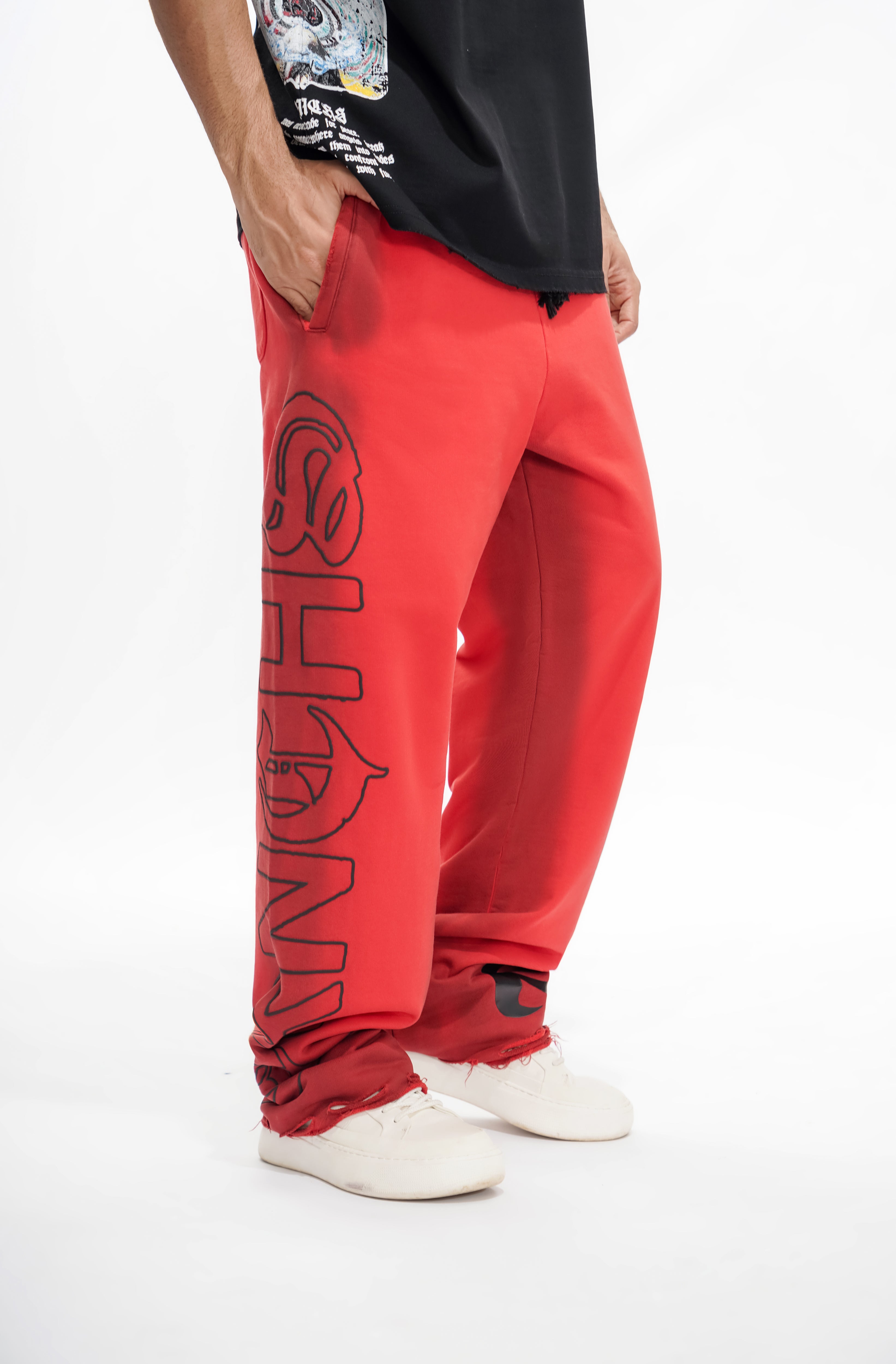 CRIMSON SCRIPT Red Pants