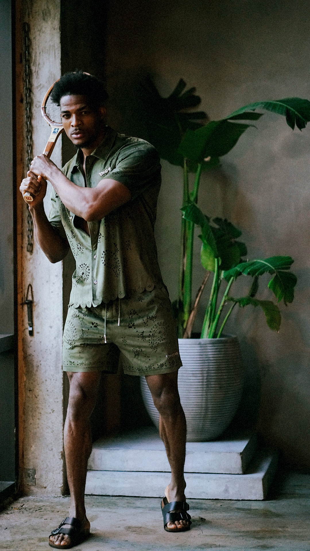 "EISABA" Olive Shorts