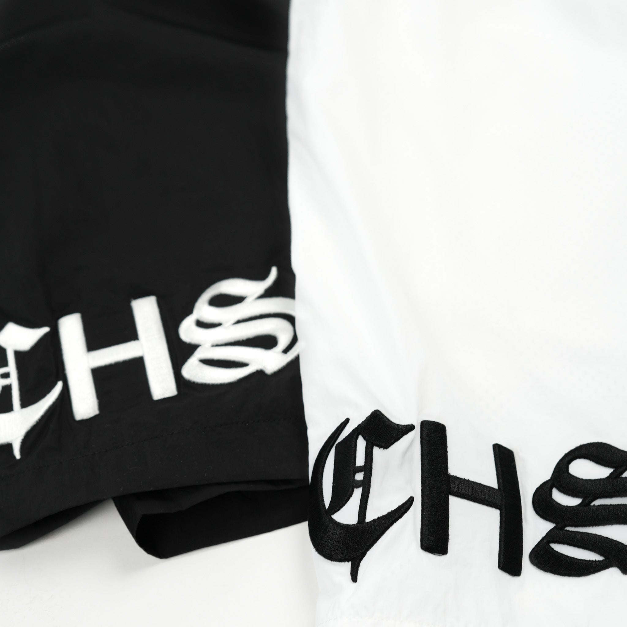 Stitched Nylon Black Shorts