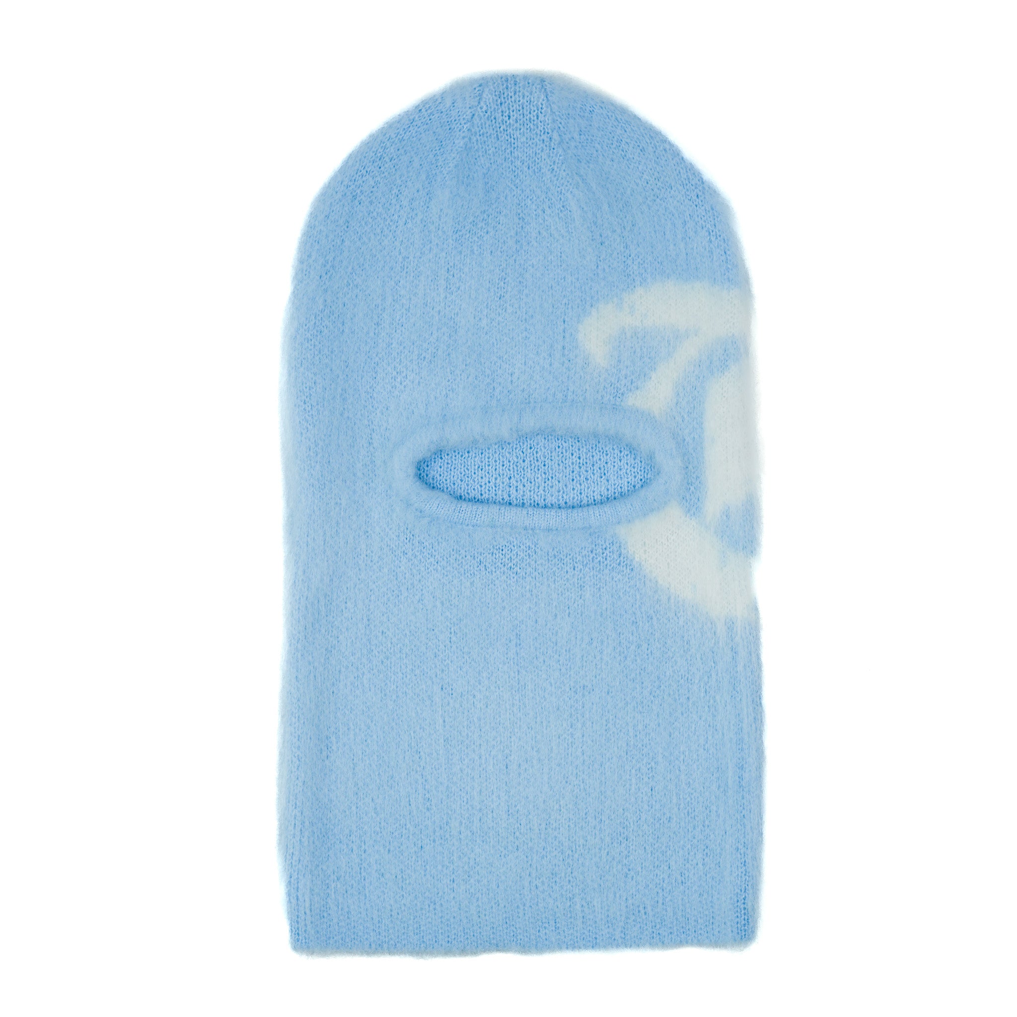 MOHAIR SKI MASK – Baby Blue/White