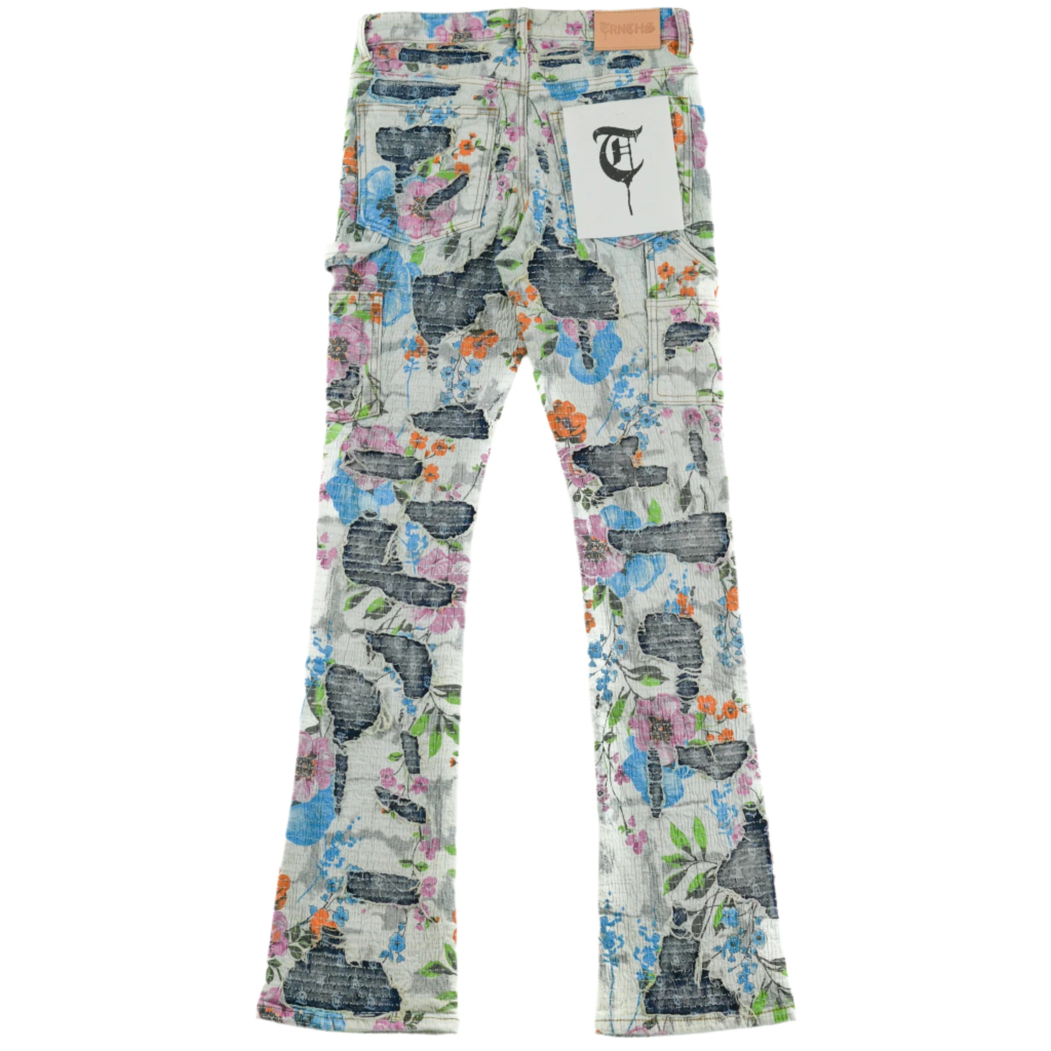 "RAHMA" Stacked Floral Denim
