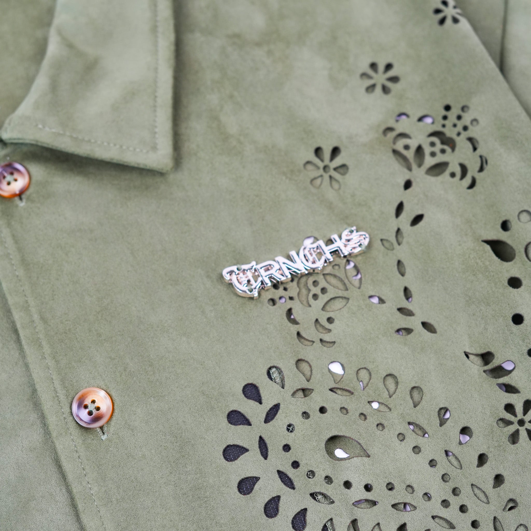 "EISABA" Olive Button Up