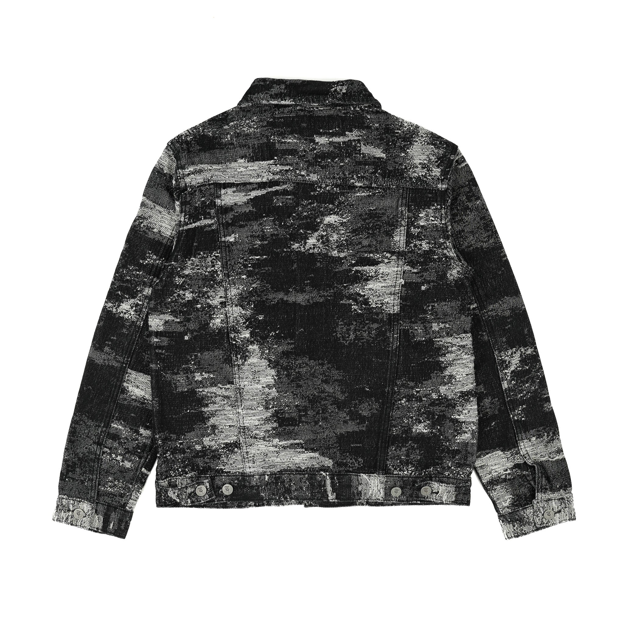 SAMAH Tri-Black Wash Denim Jacket