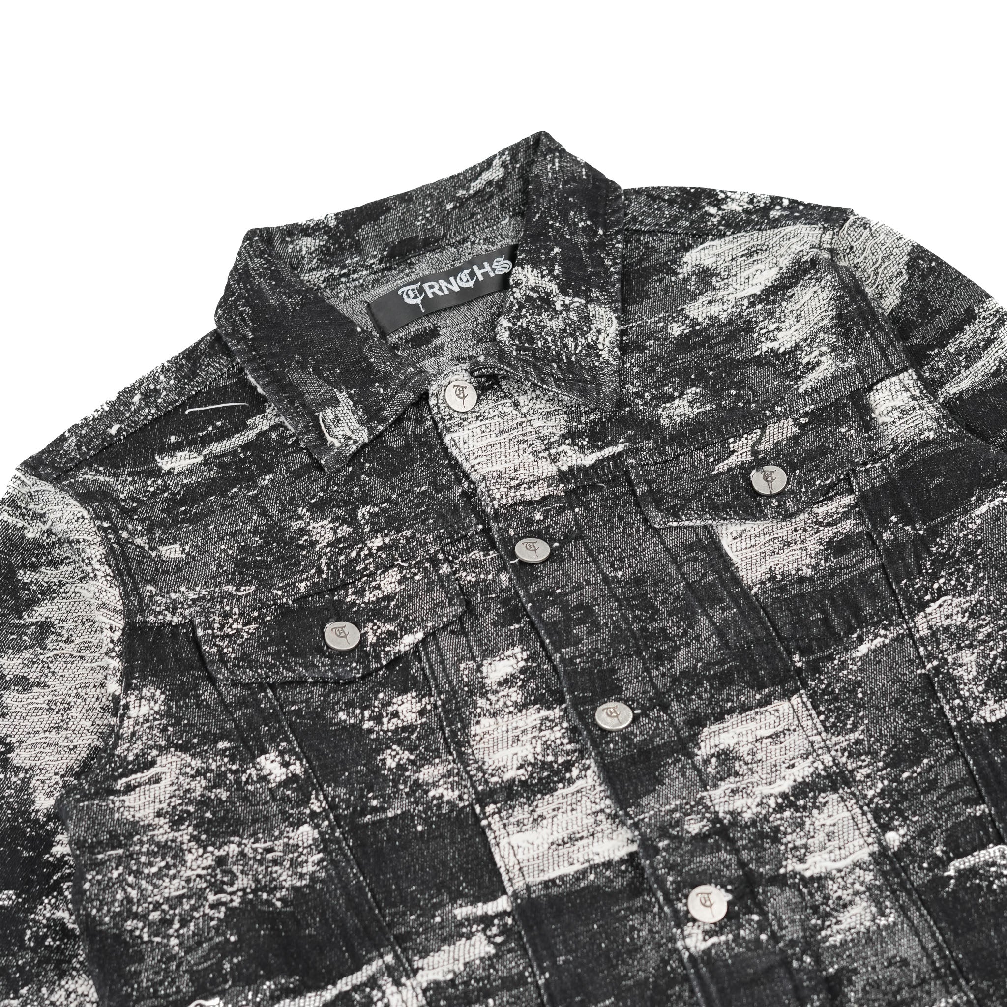 SAMAH Tri-Black Wash Denim Jacket