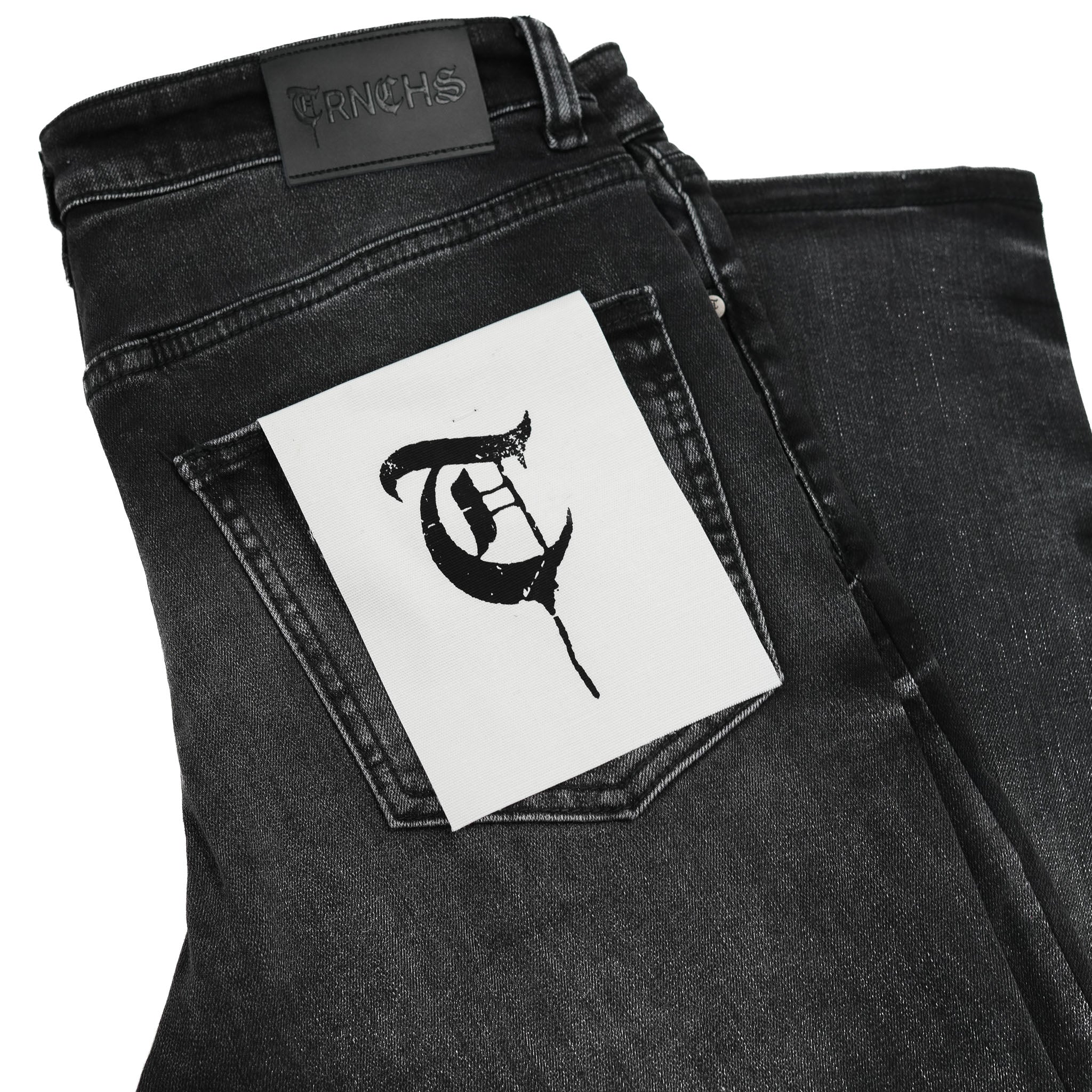 Jean skinny délavé noir « SAYYAN »