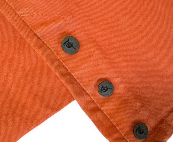 Sale "BUTTON FLY" Orange Stacked Jeans