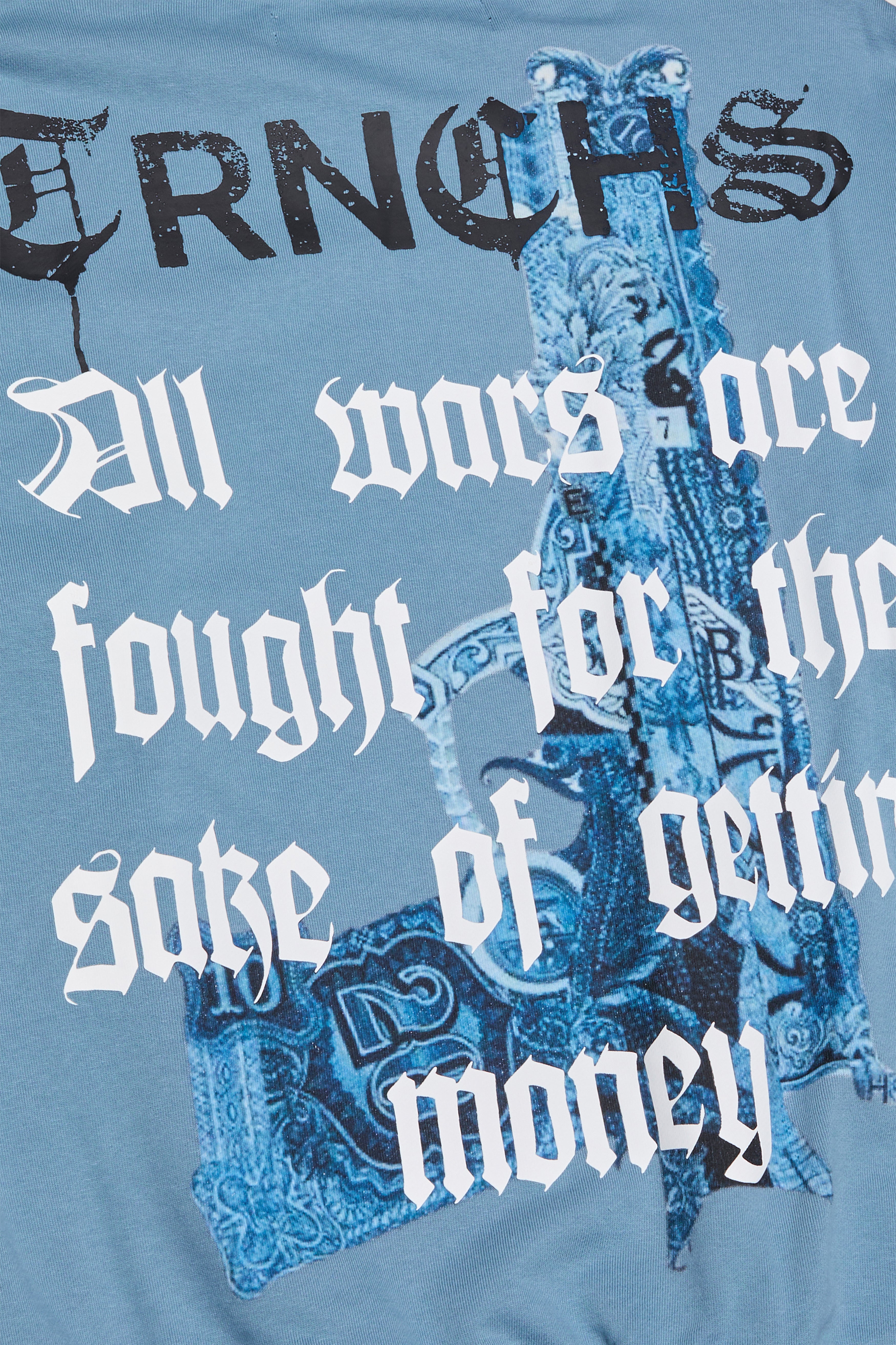 Sale "WAR MONEY" Vintage Blue Sweater