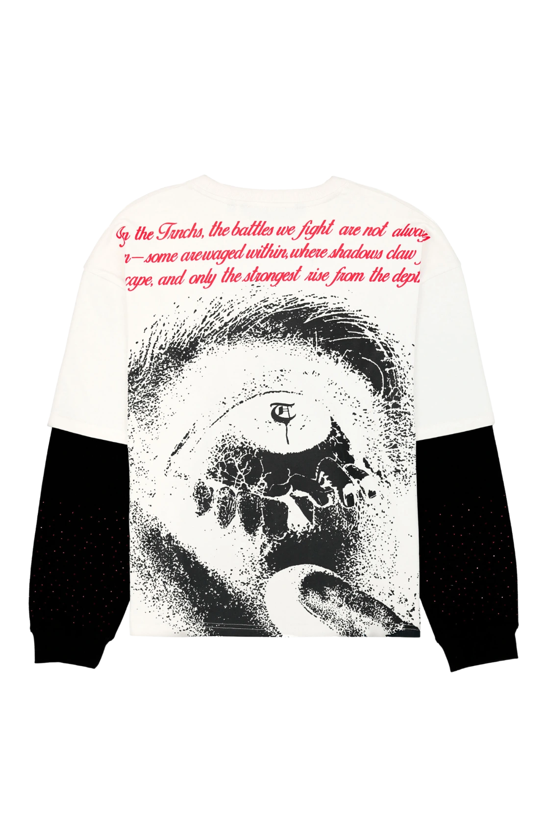 WITHIN THE DEPTHS Layered black Long sleeve Tee