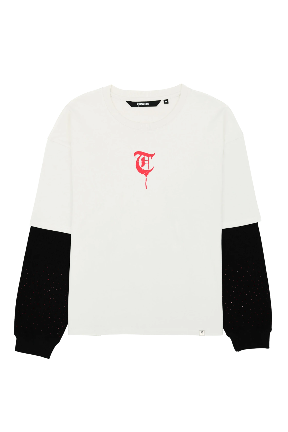 WITHIN THE DEPTHS Layered black Long sleeve Tee