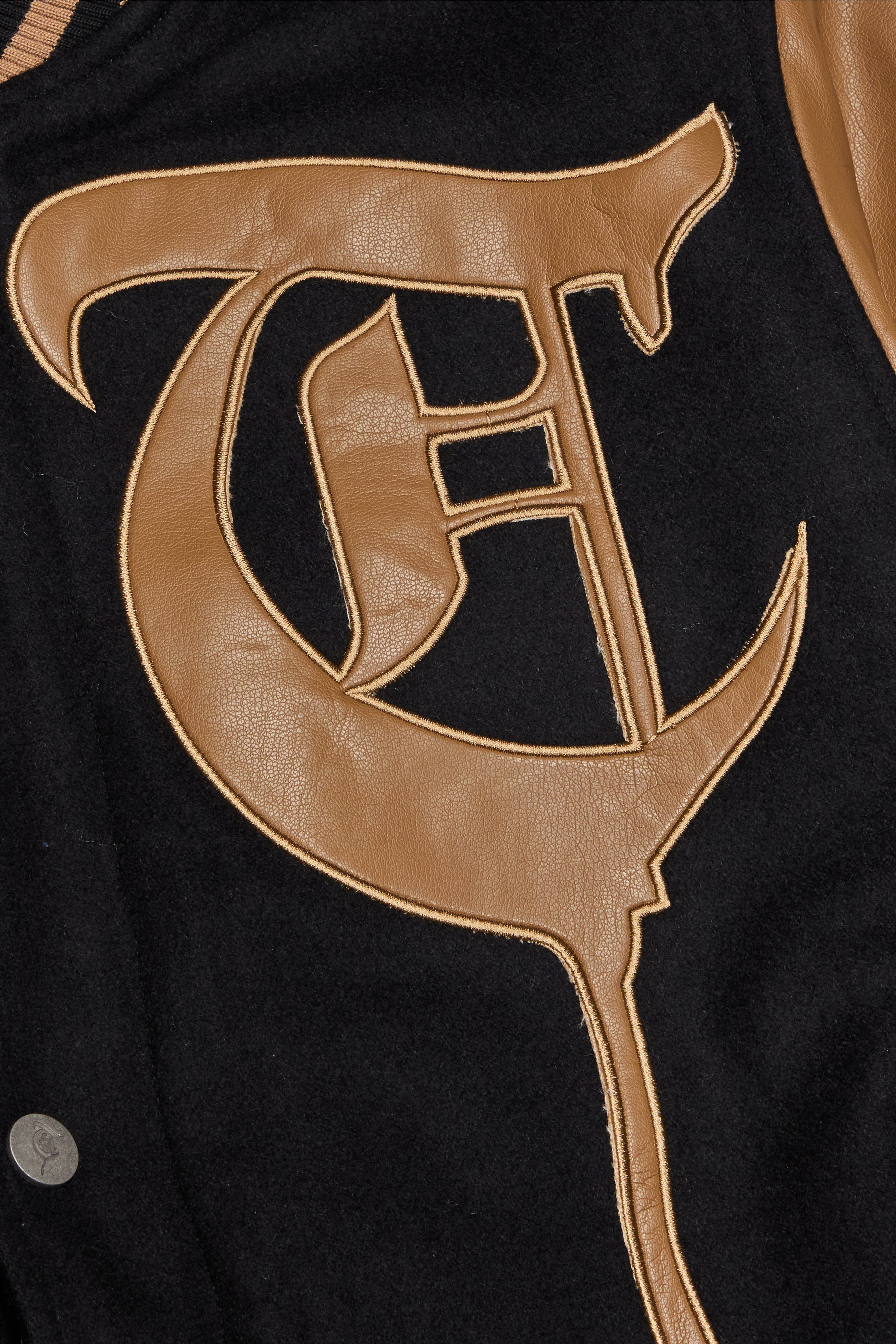 Sale "SAINT VS. DEMONS" Black Mocha Varsity Jacket