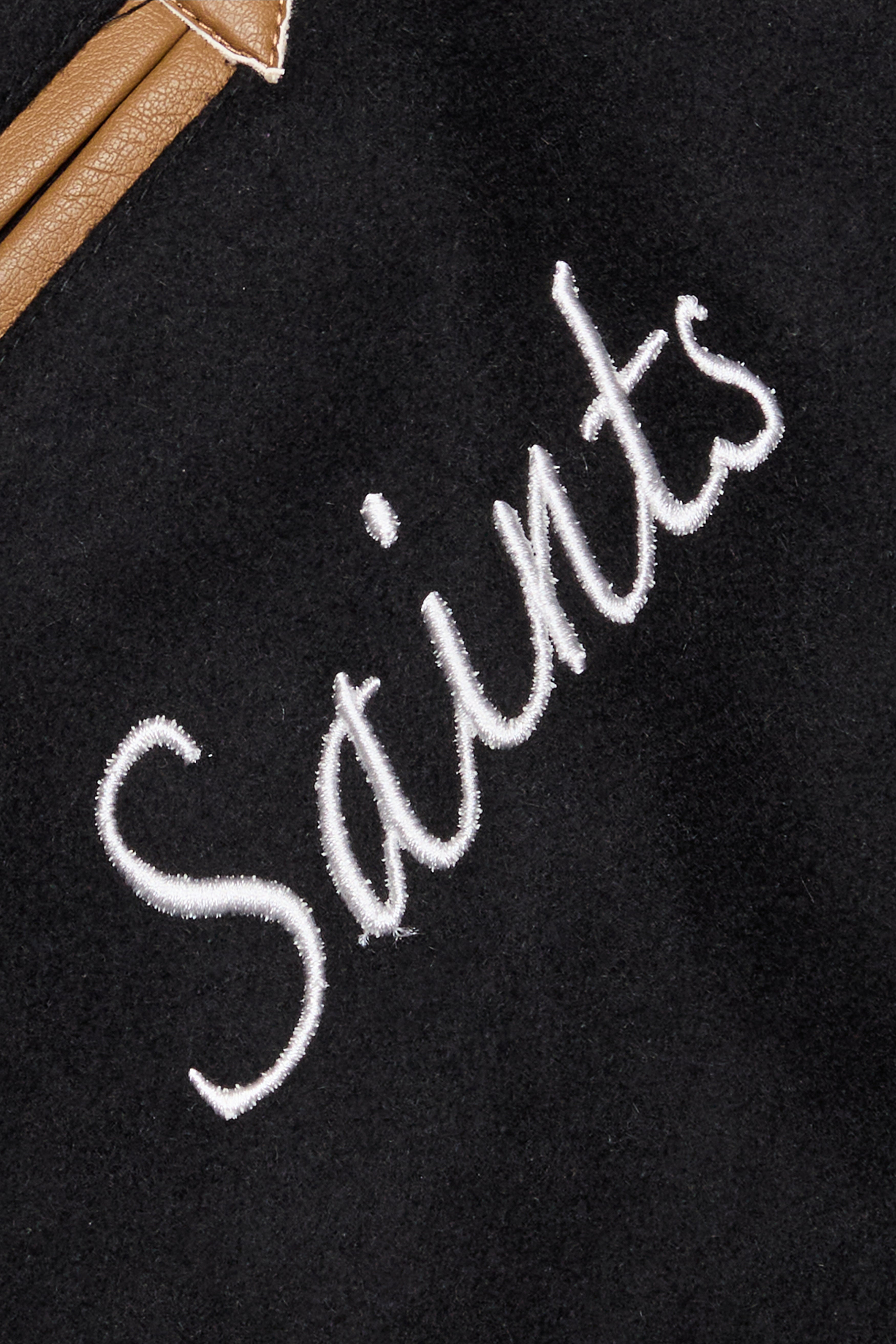 Sale "SAINT VS. DEMONS" Black Mocha Varsity Jacket