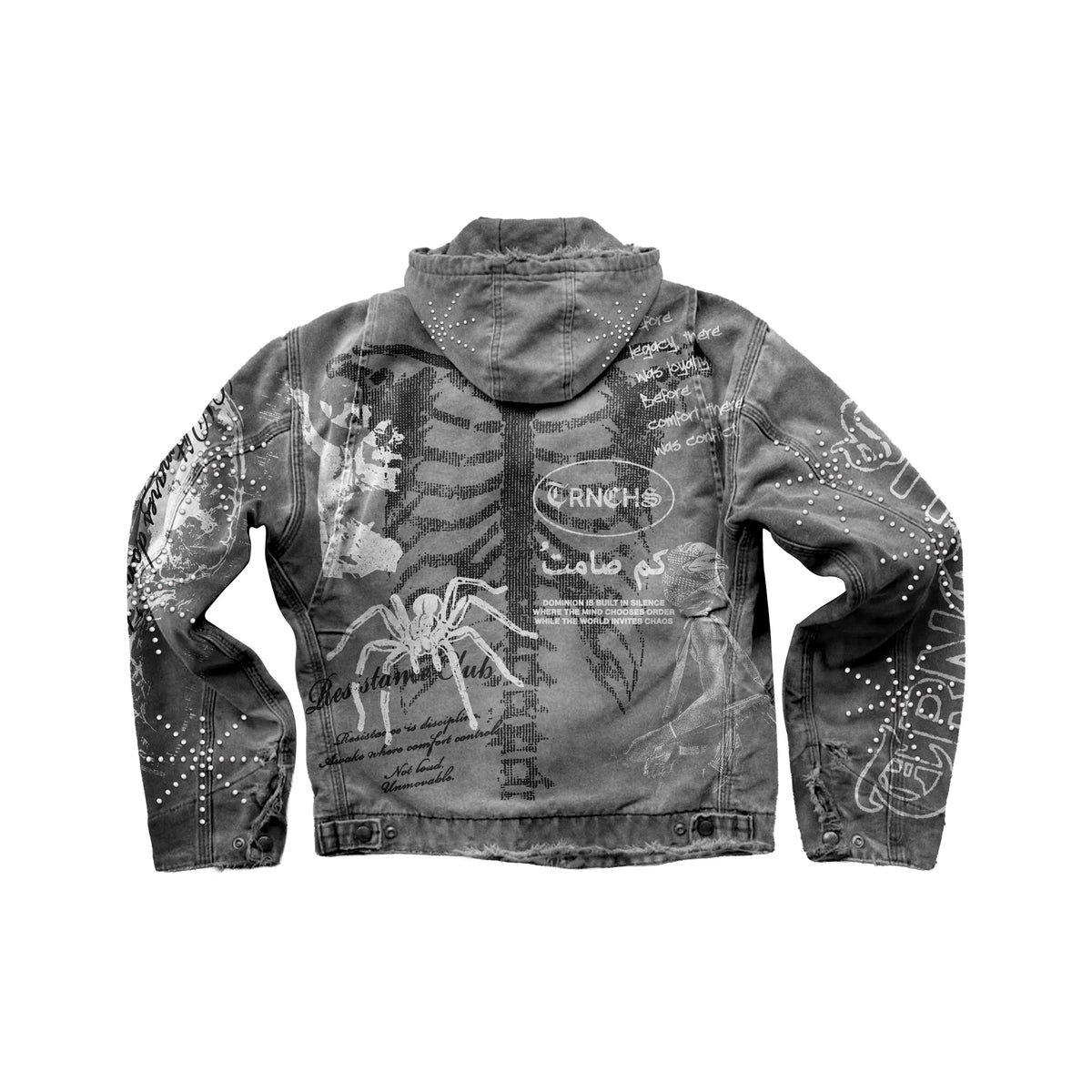 Shadow Rebellion Vintage Light Grey Hoodie