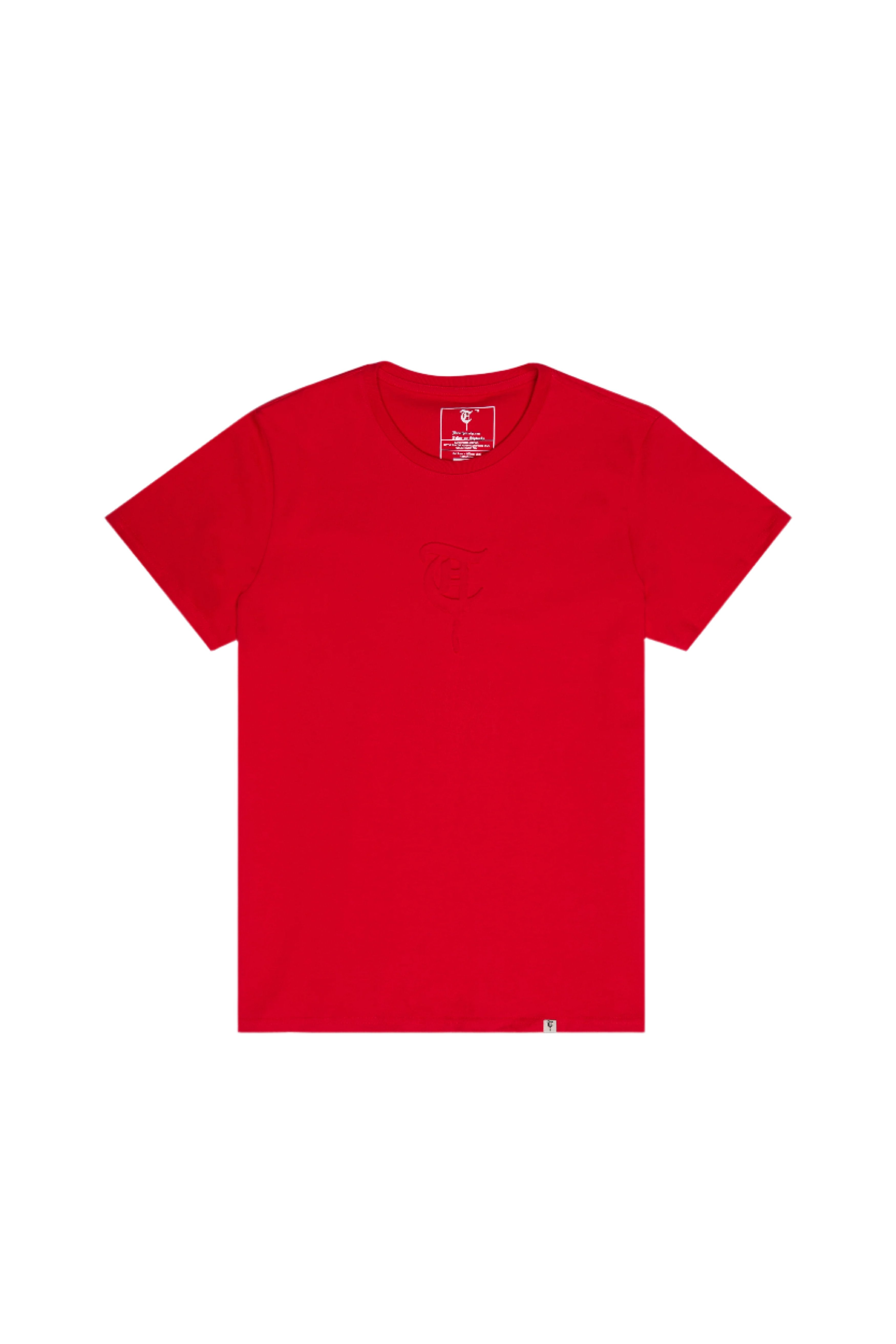 "T" Monogram Logo Red Tee