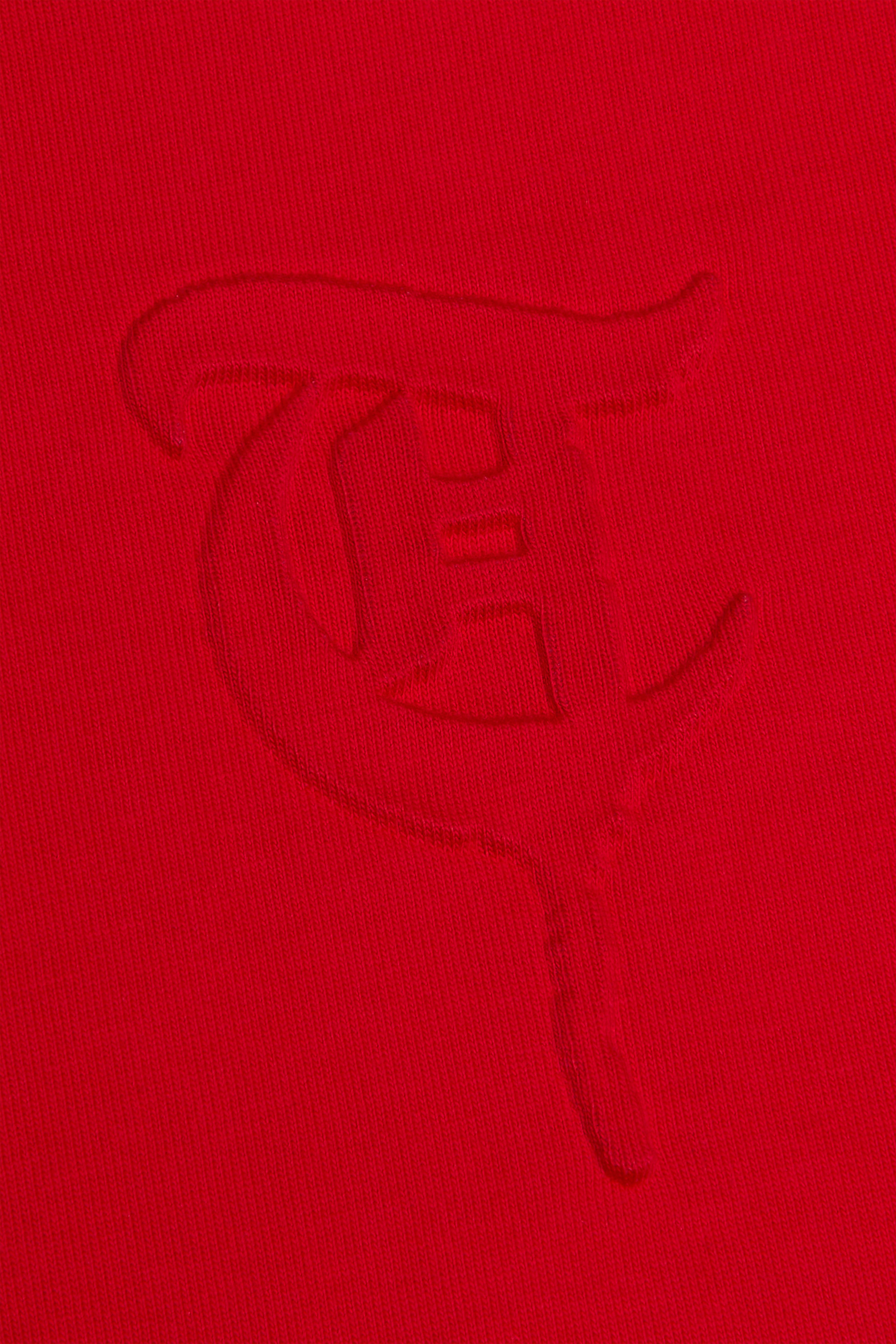 "T" Monogram Logo Red Tee