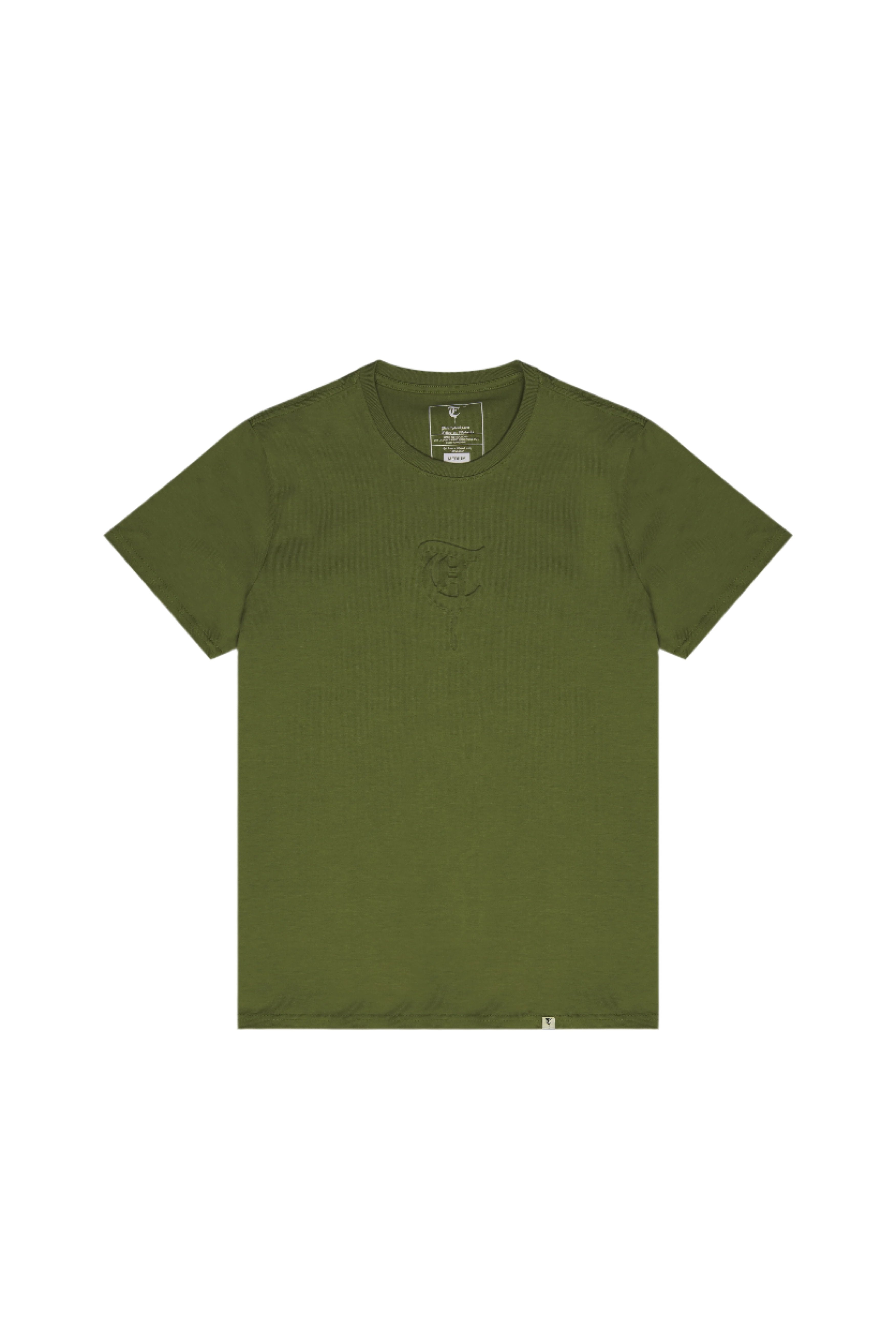 "T" Monogram Logo Green Tee