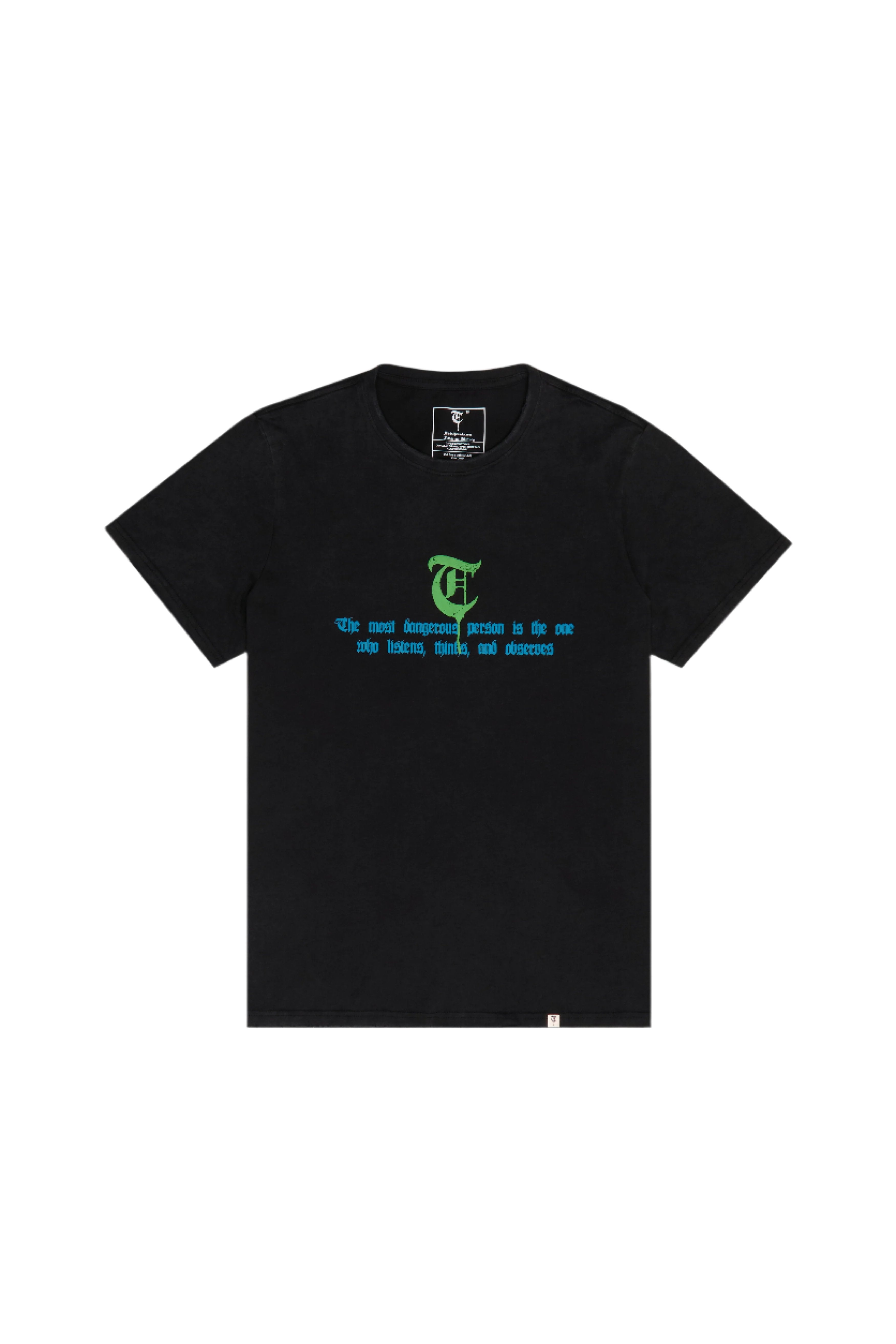 Sale "OBSERVES" Vintage Black Tee