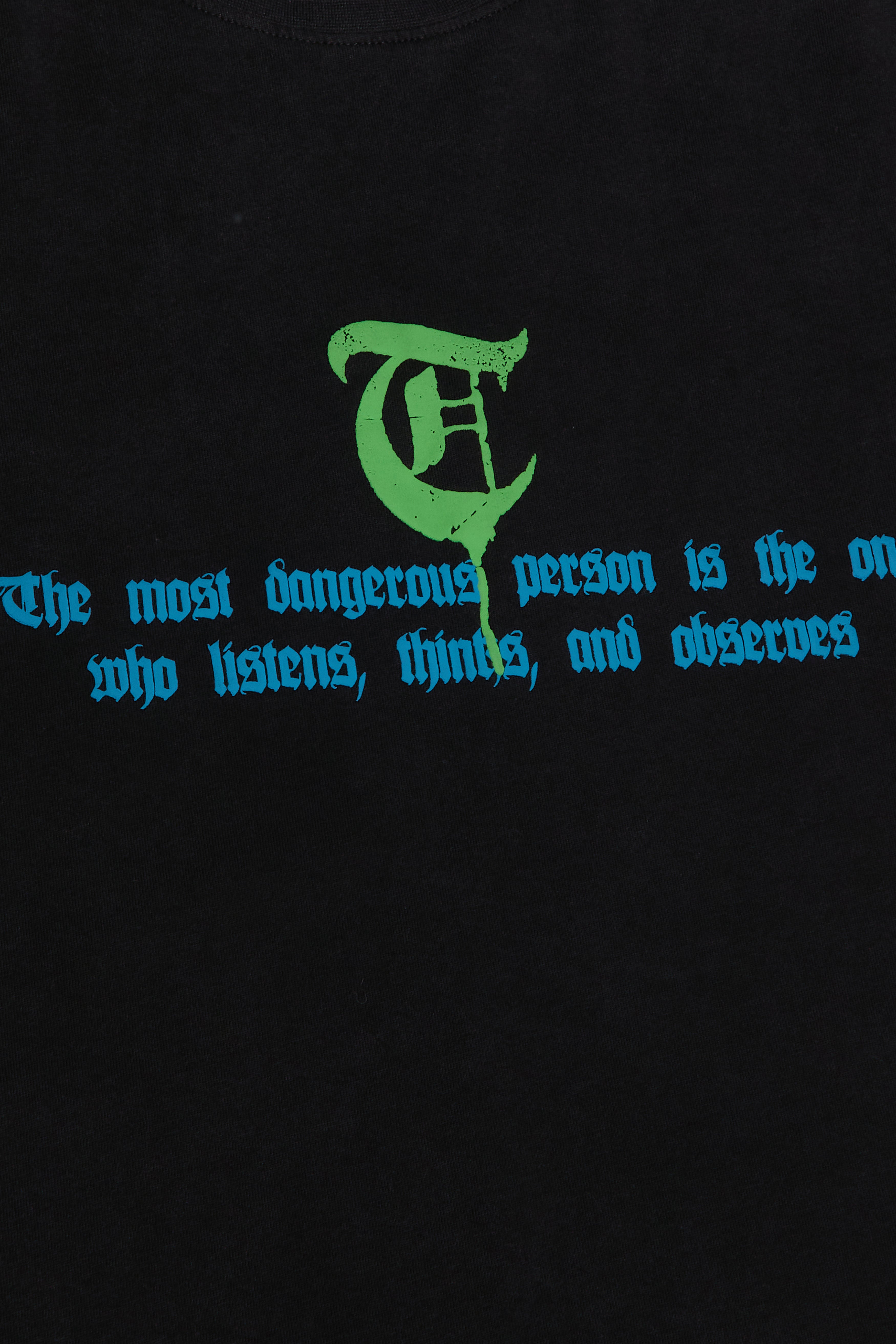 Sale "OBSERVES" Vintage Black Tee