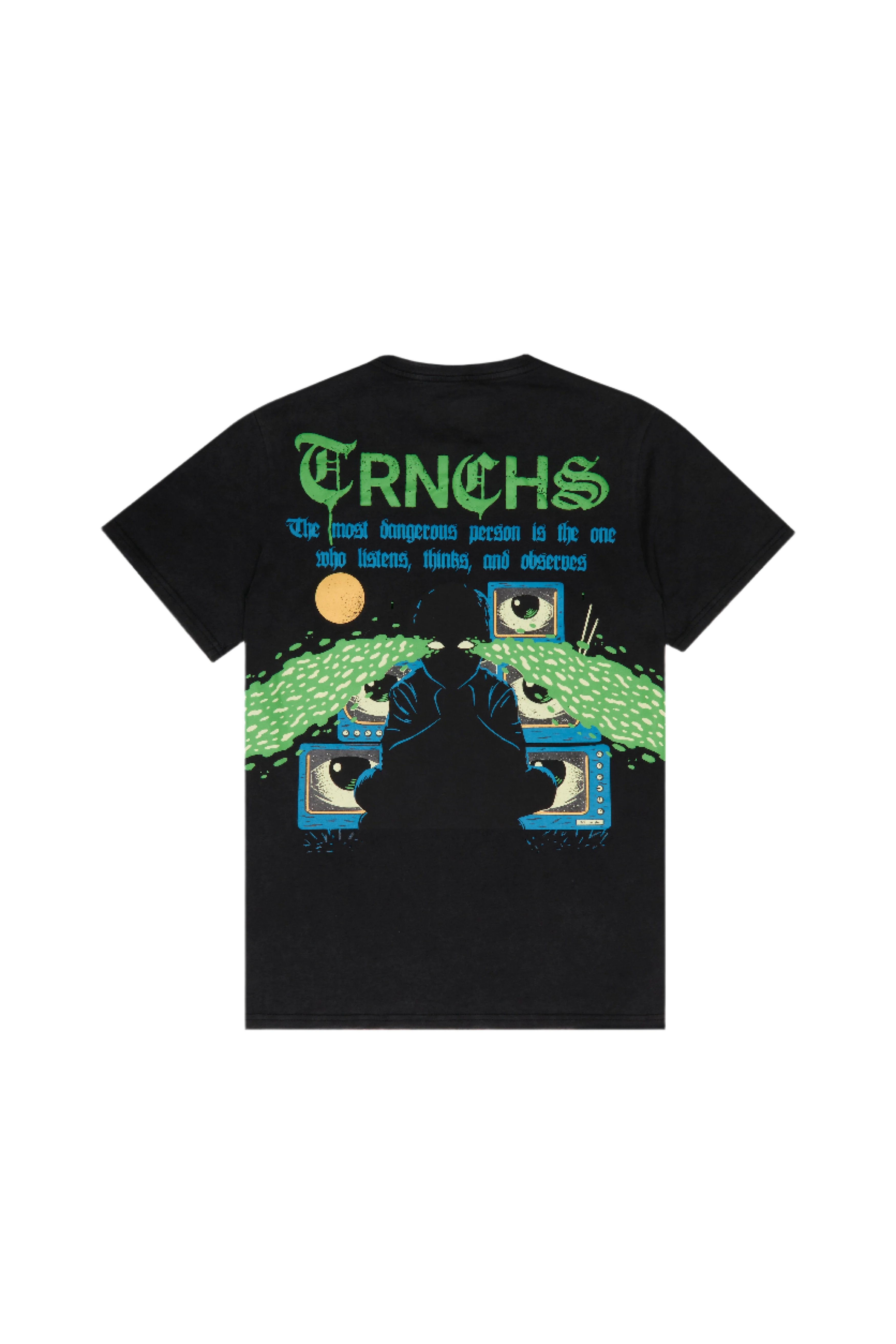 Sale "OBSERVES" Vintage Black Tee