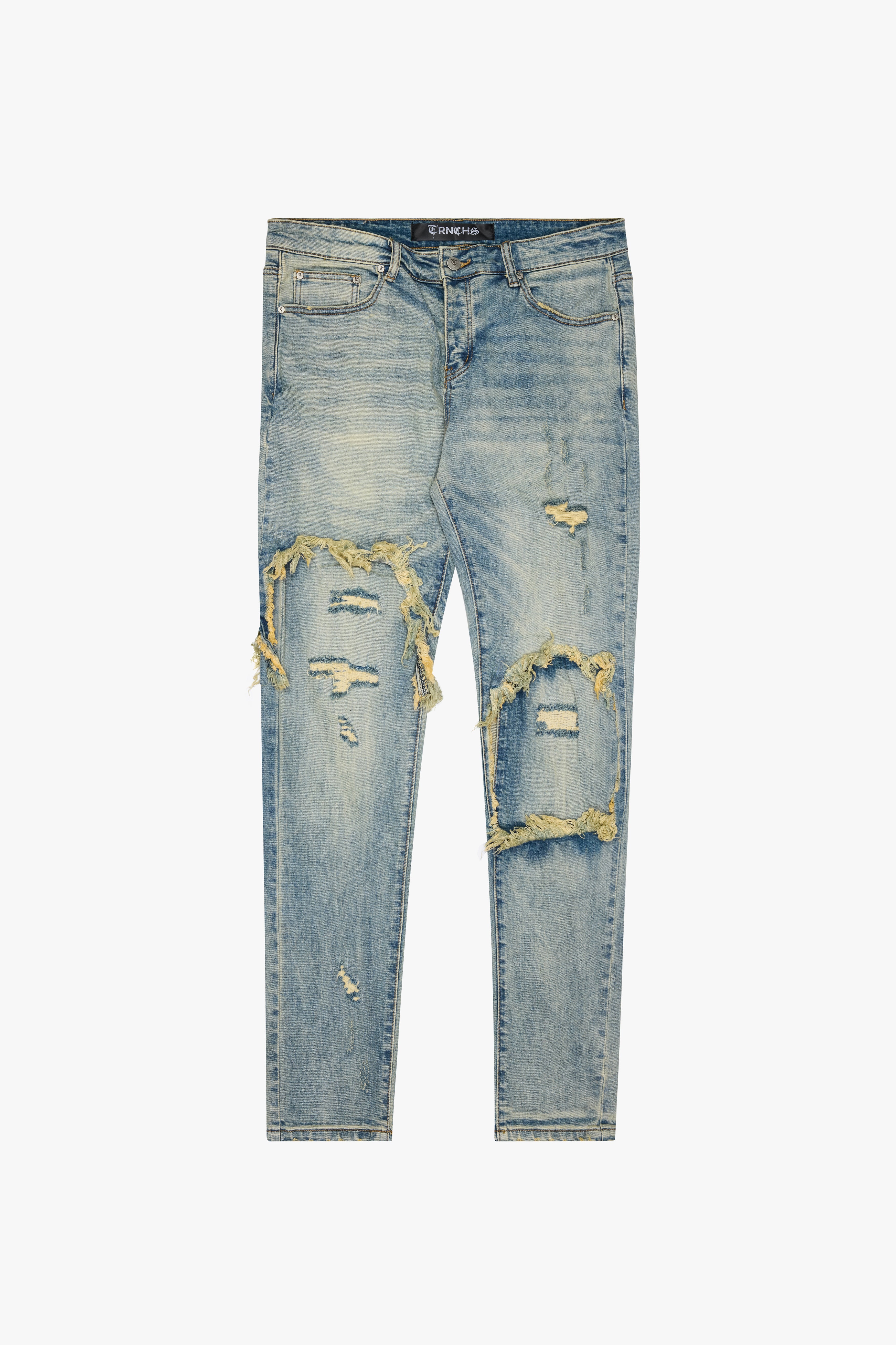 "TA'IZZ" Light Wash Skinny Denim