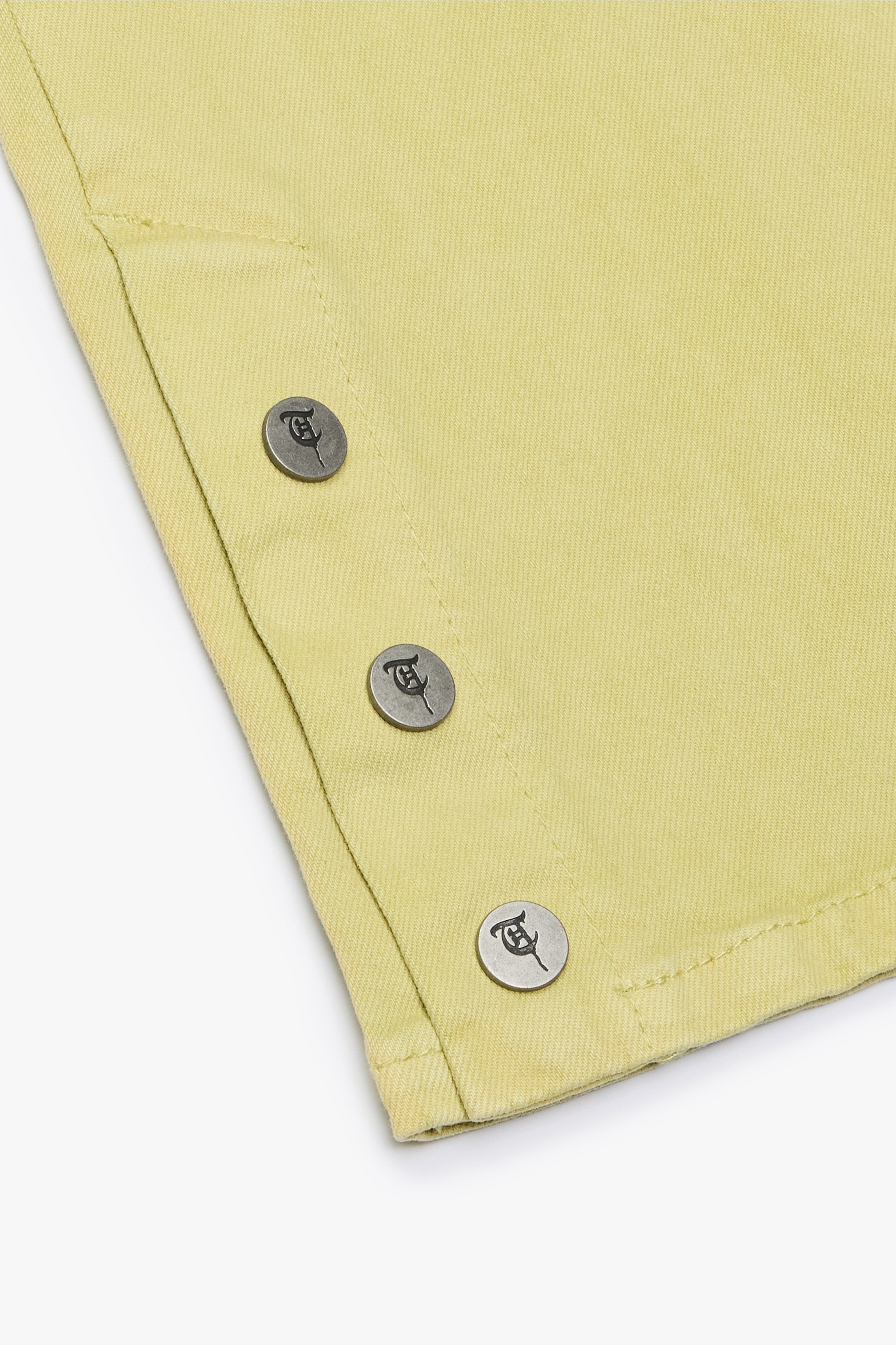 "BUTTON FLY" Green Stacked Jeans