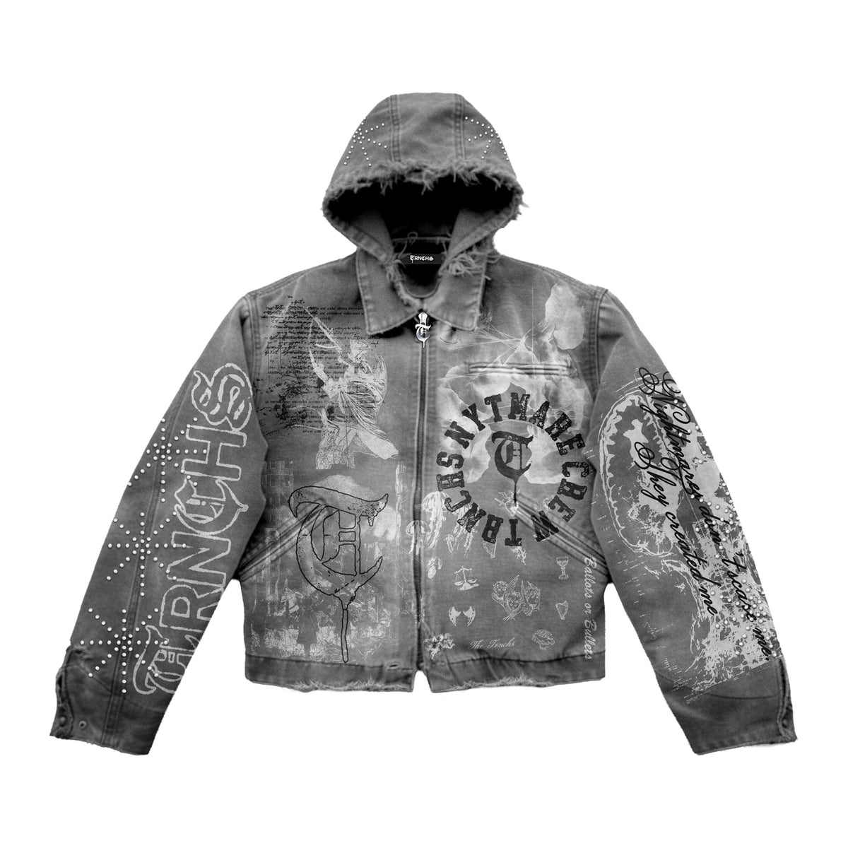 Shadow Rebellion Vintage Light Grey Hoodie