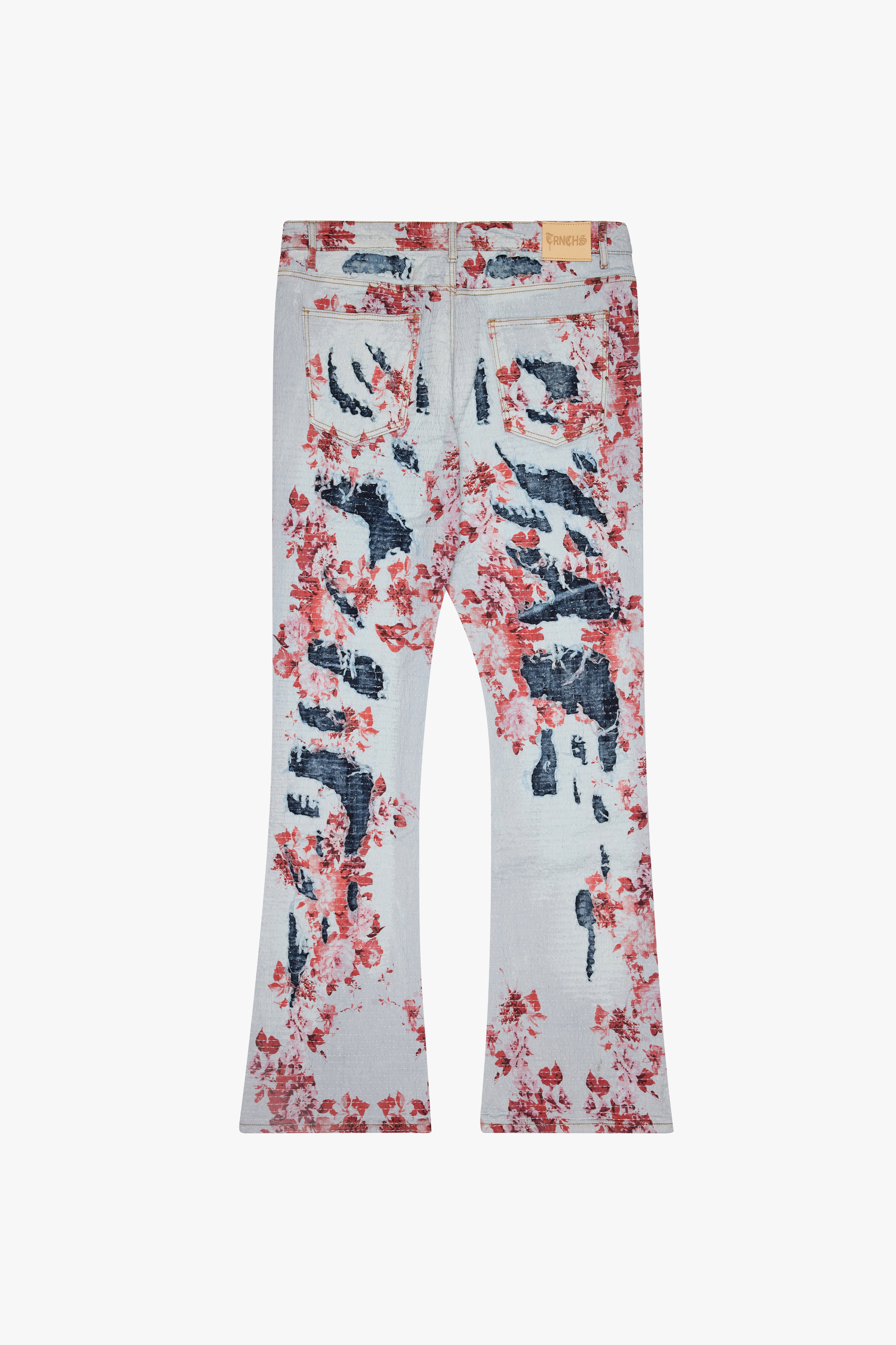 "FLORIDIANS" Red Stacked Jeans