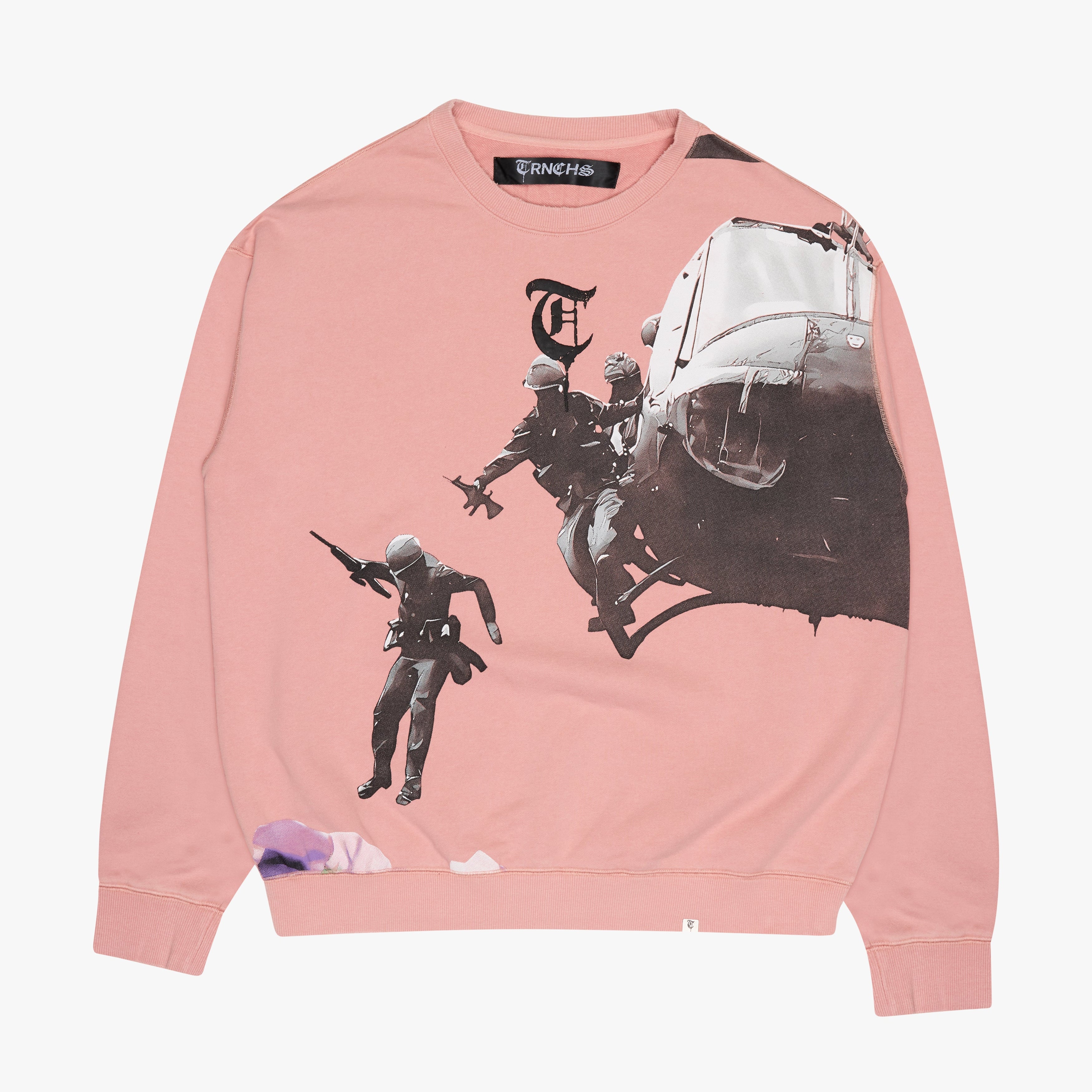 "FIGHTING PURPOSE" Pink Crewneck