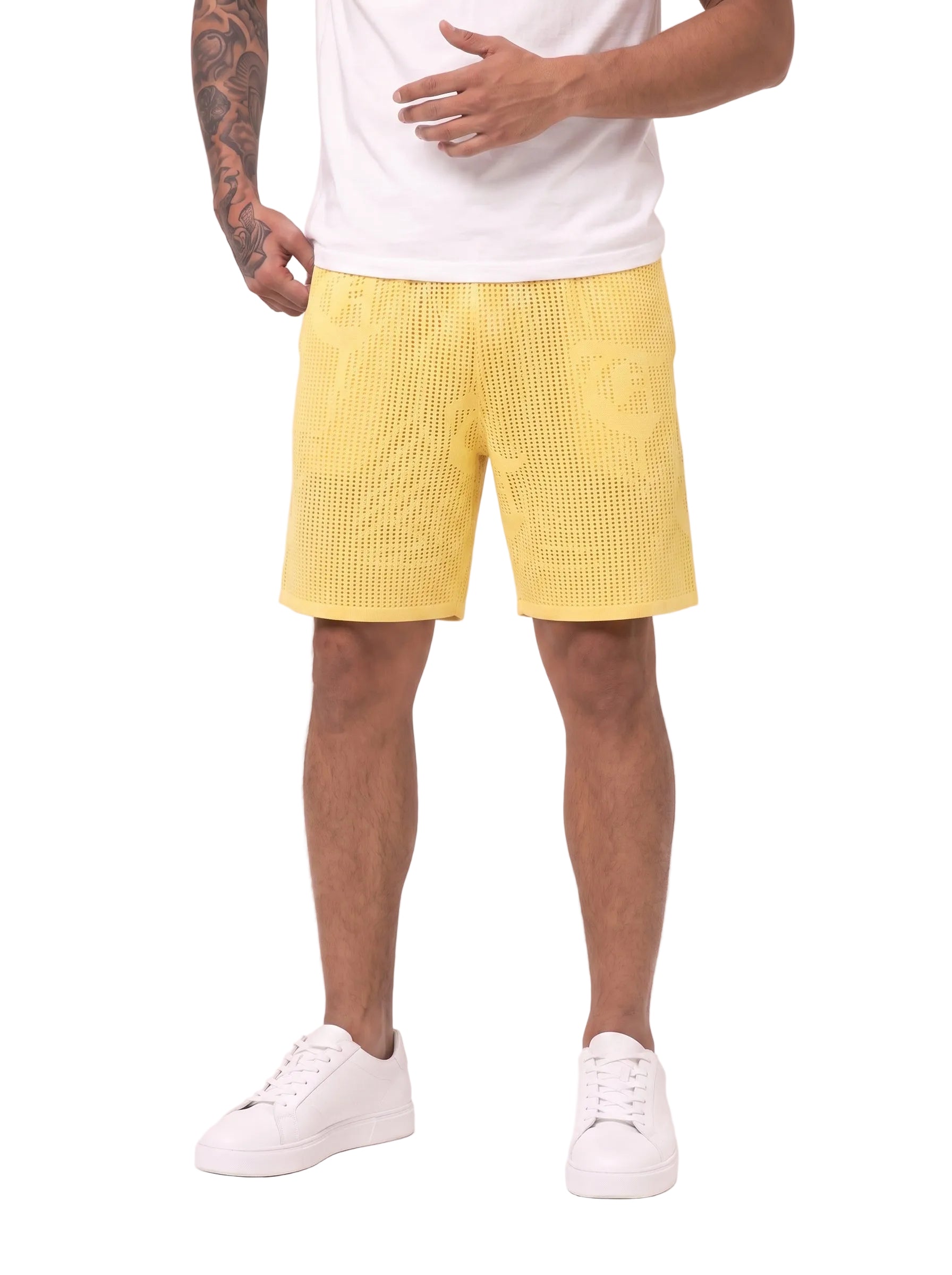 "BAHR" Light Yellow Shorts