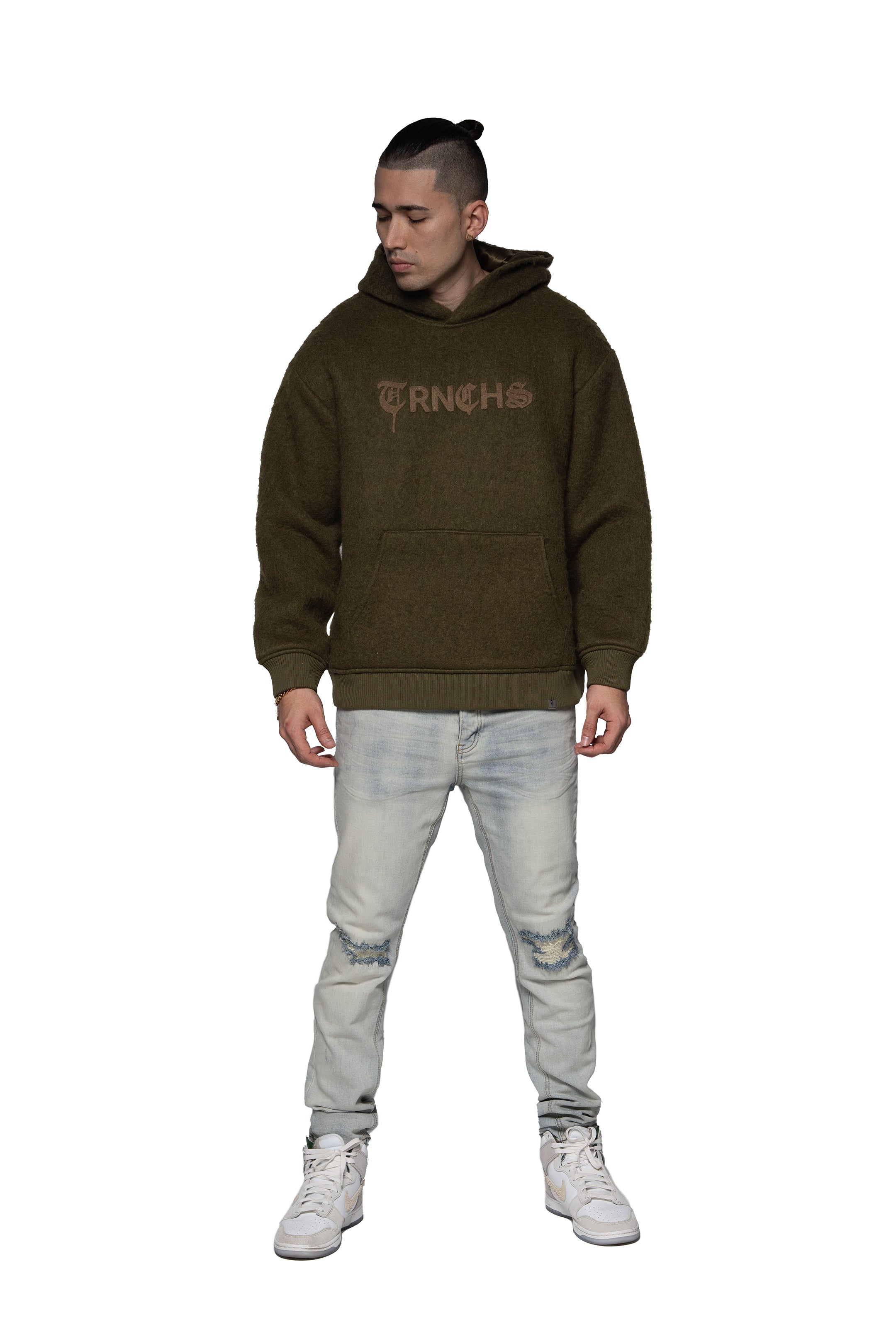 Sale "WOLFFUR" Army Green Hoodie
