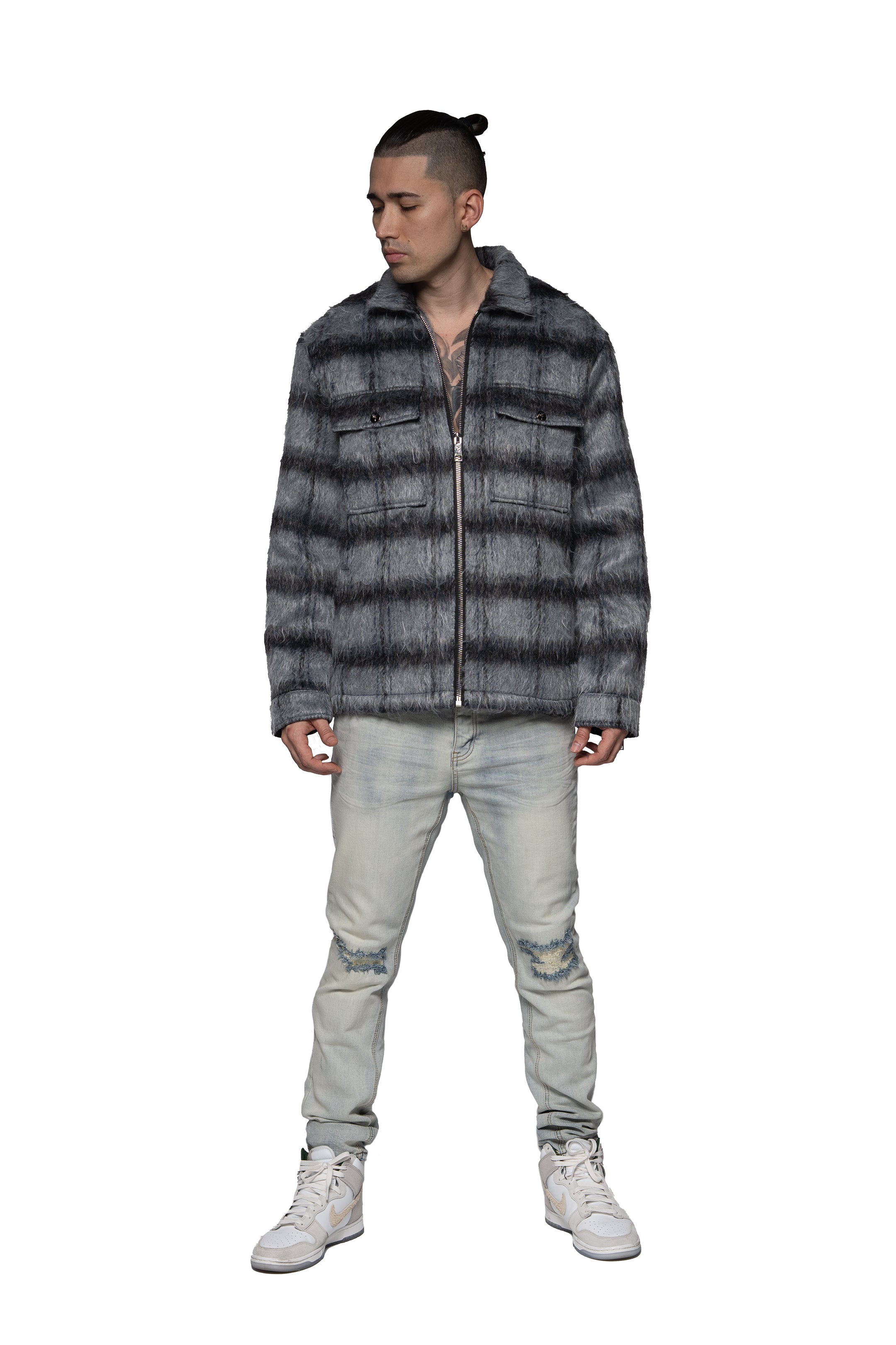 Sale Navy "WOLFFUR" Zip Up Jacket