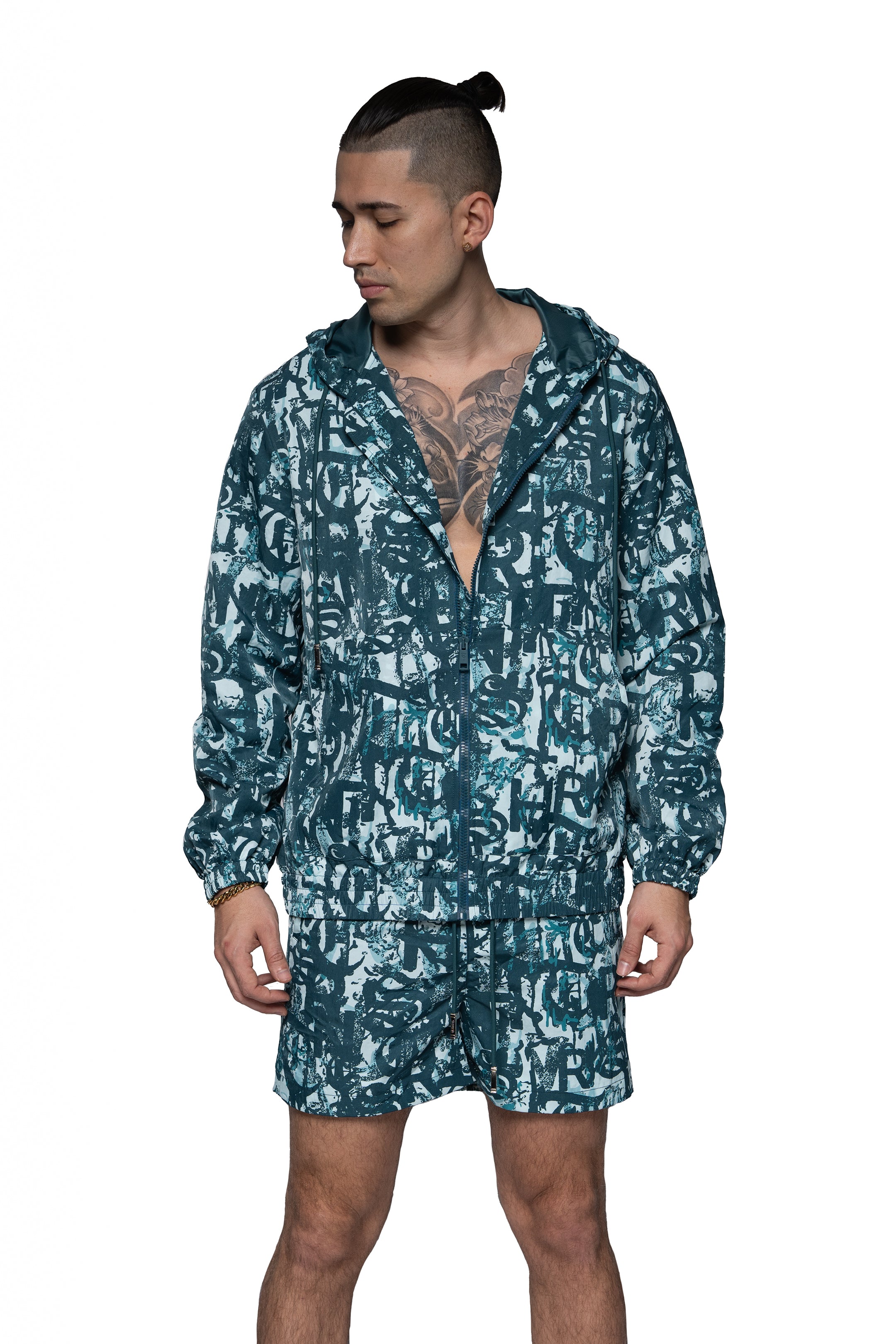Sale 2PC "UNIFIED TRNCHS" Blue/White Set
