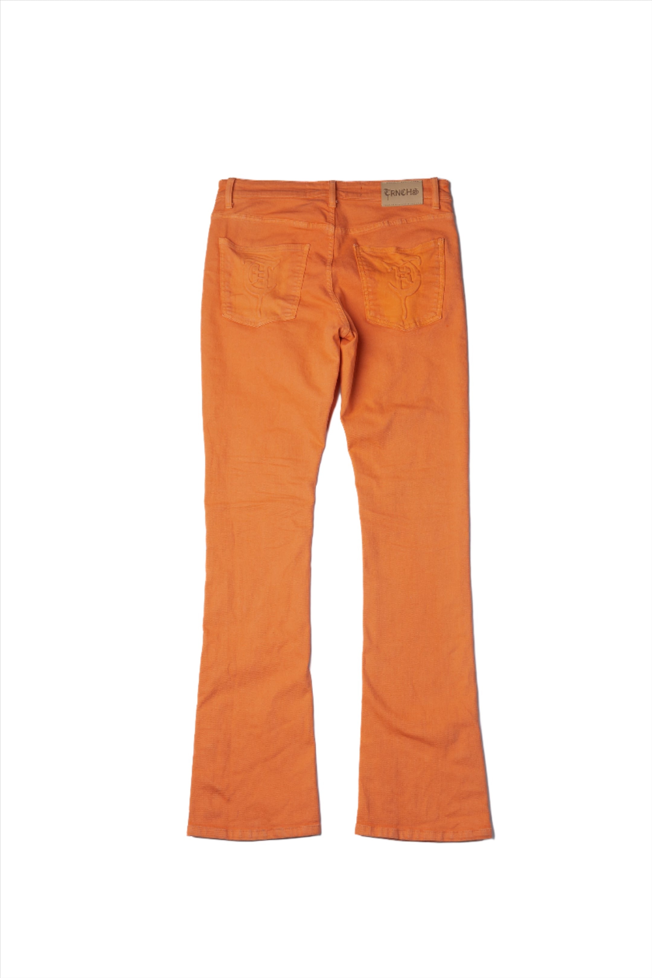 Sale "BUTTON FLY" Orange Stacked Jeans
