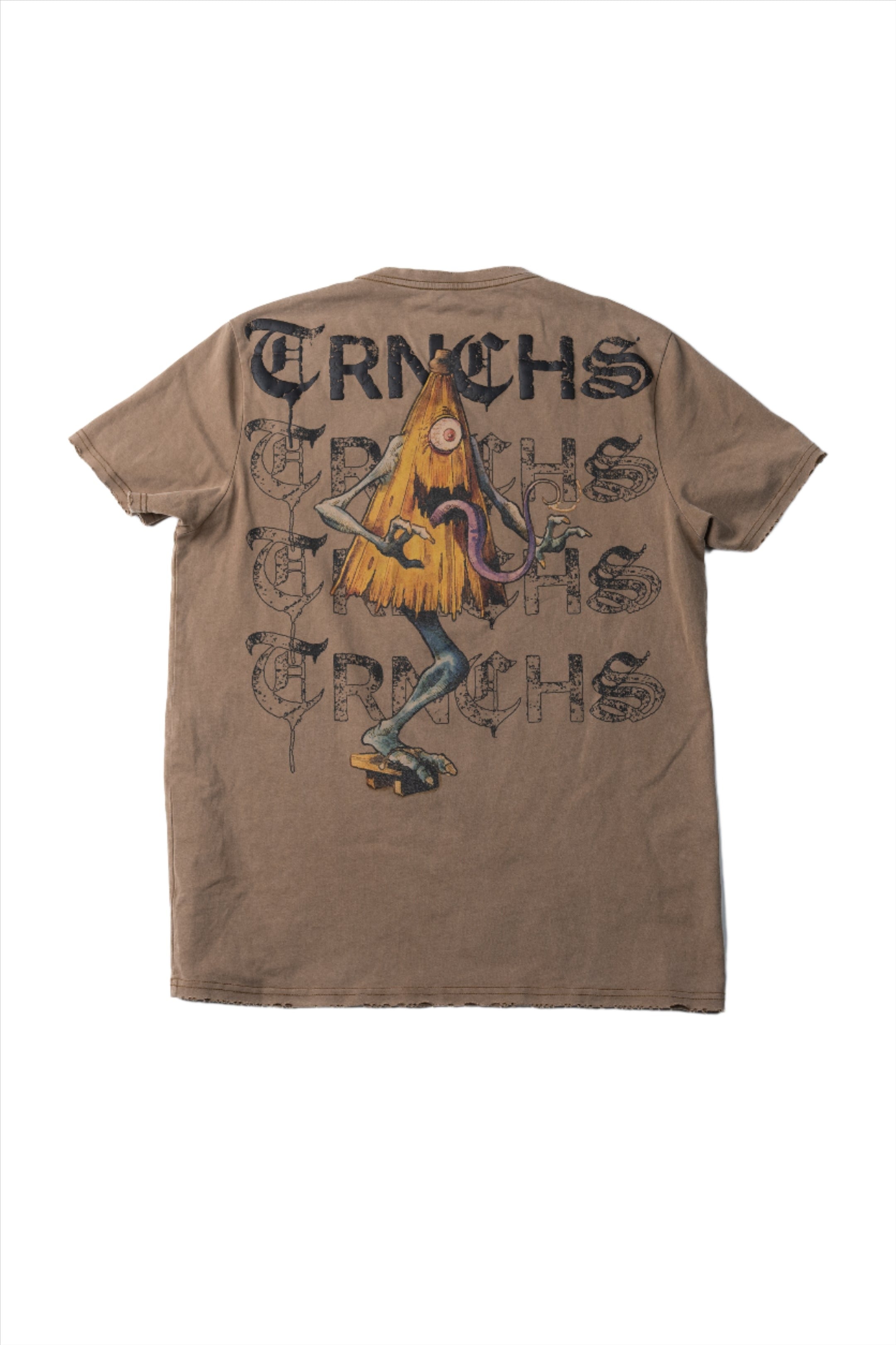 "UMBRELLA DEMON" Vintage Mocha Tee