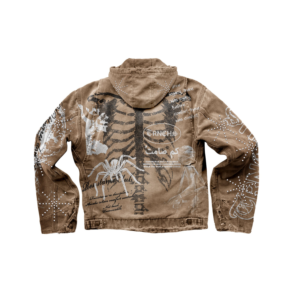 Built By Blood Vintage Light Khaki Hoodie