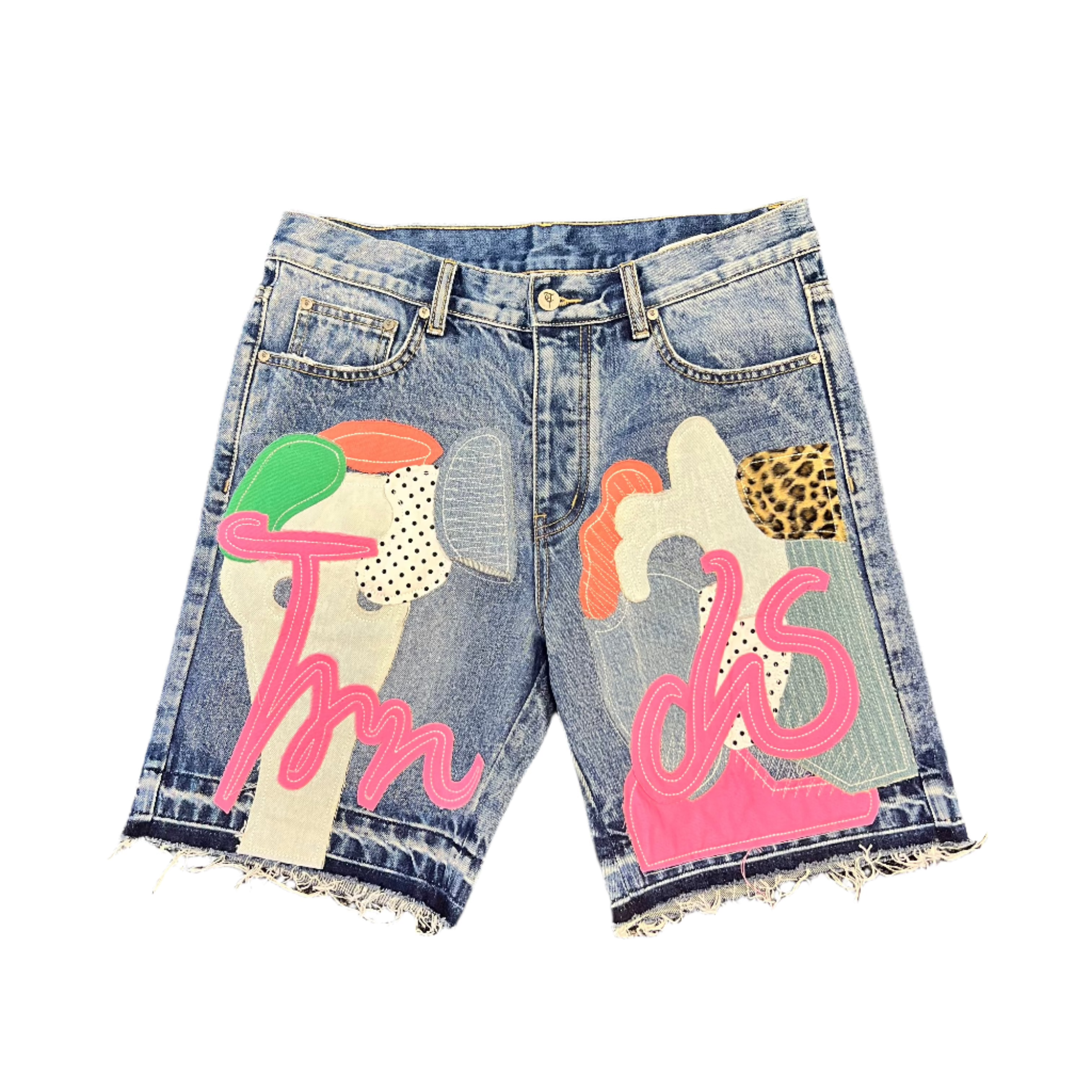 "LAYALI" Blue Denim Shorts