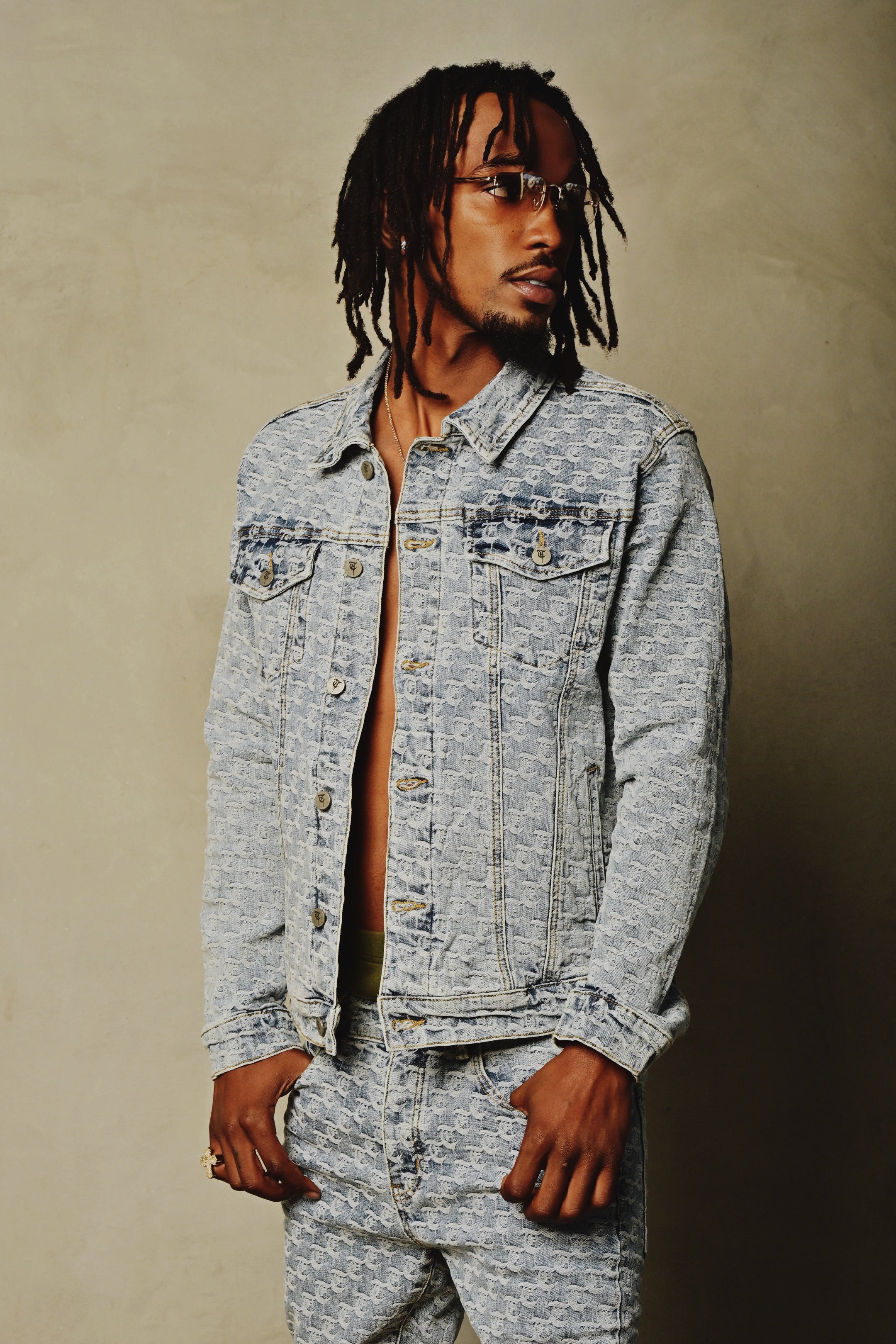 "RAFAH" Light Wash Jacket