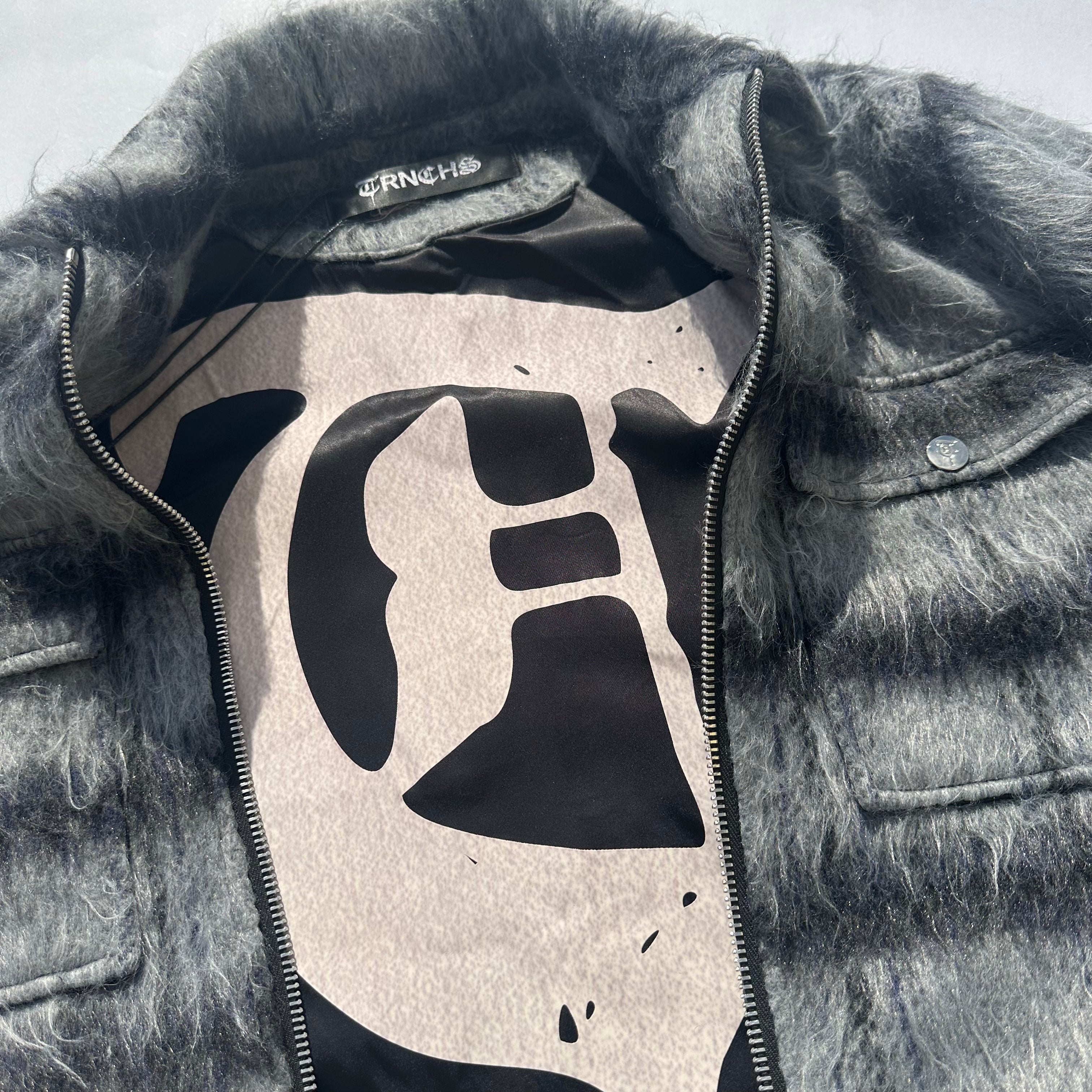 Sale Navy "WOLFFUR" Zip Up Jacket