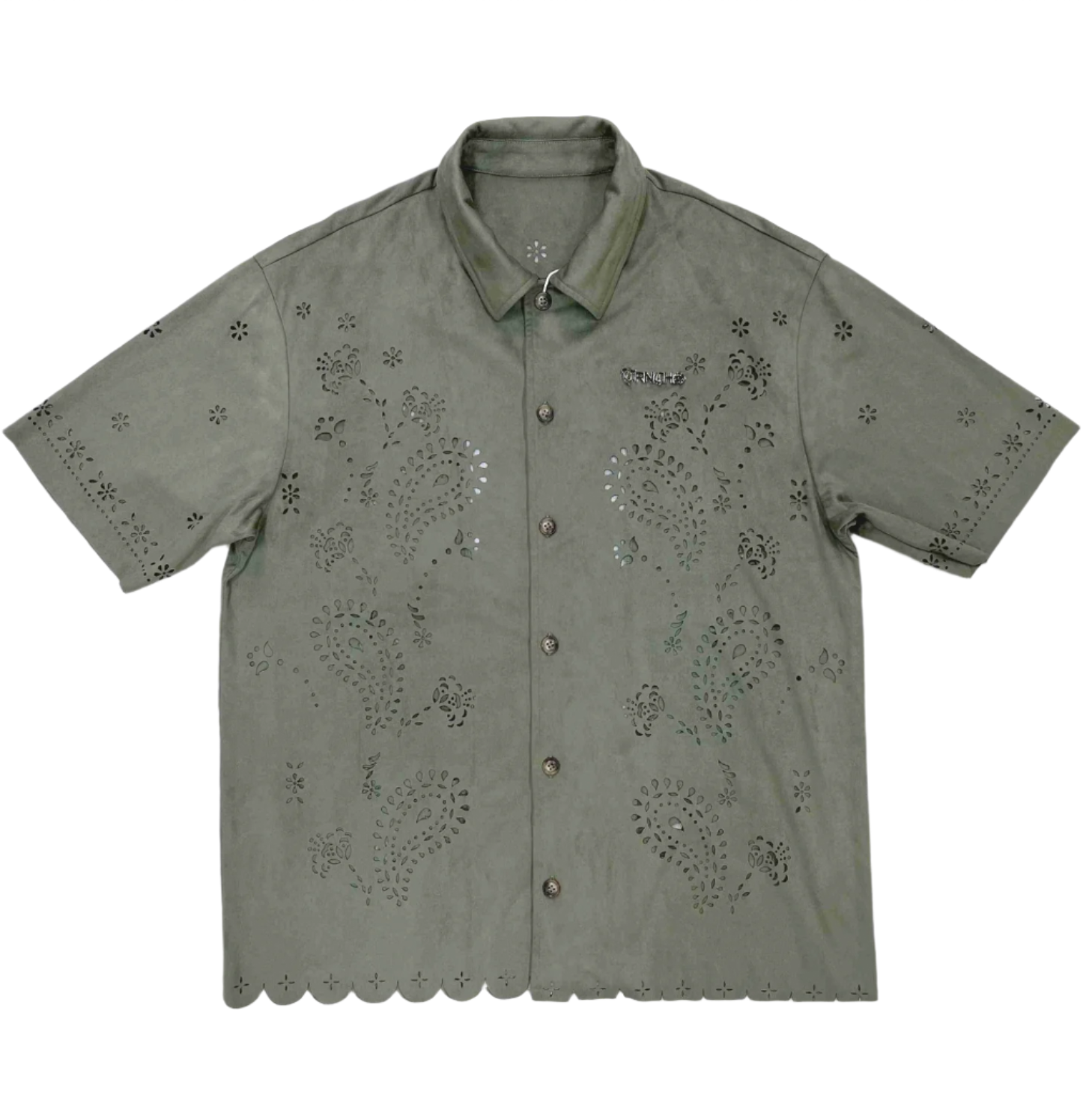 "EISABA" Olive Button Up
