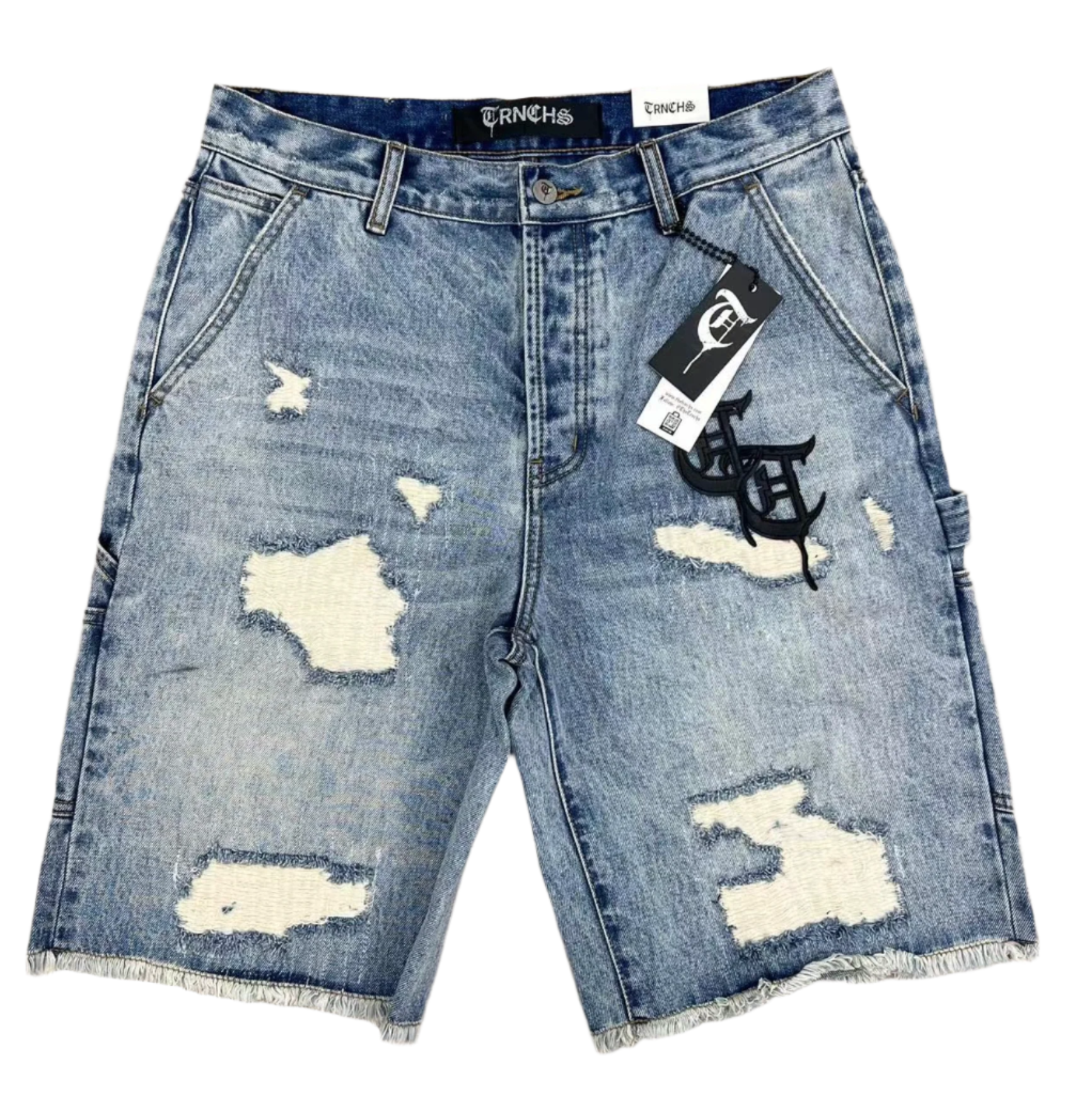 "JENEEN" Blue Wash Denim Short