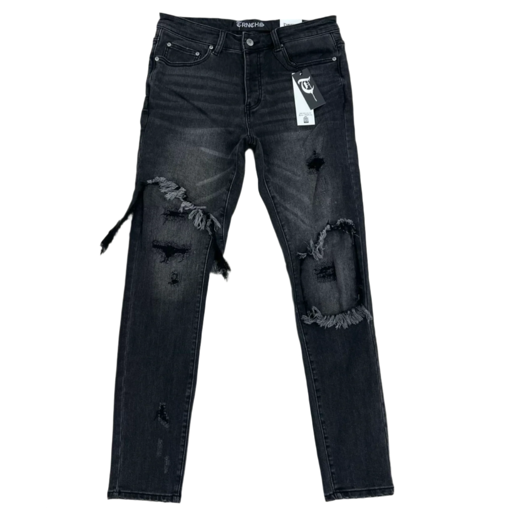 "TA'IZZ" Black Wash Skinny Denim