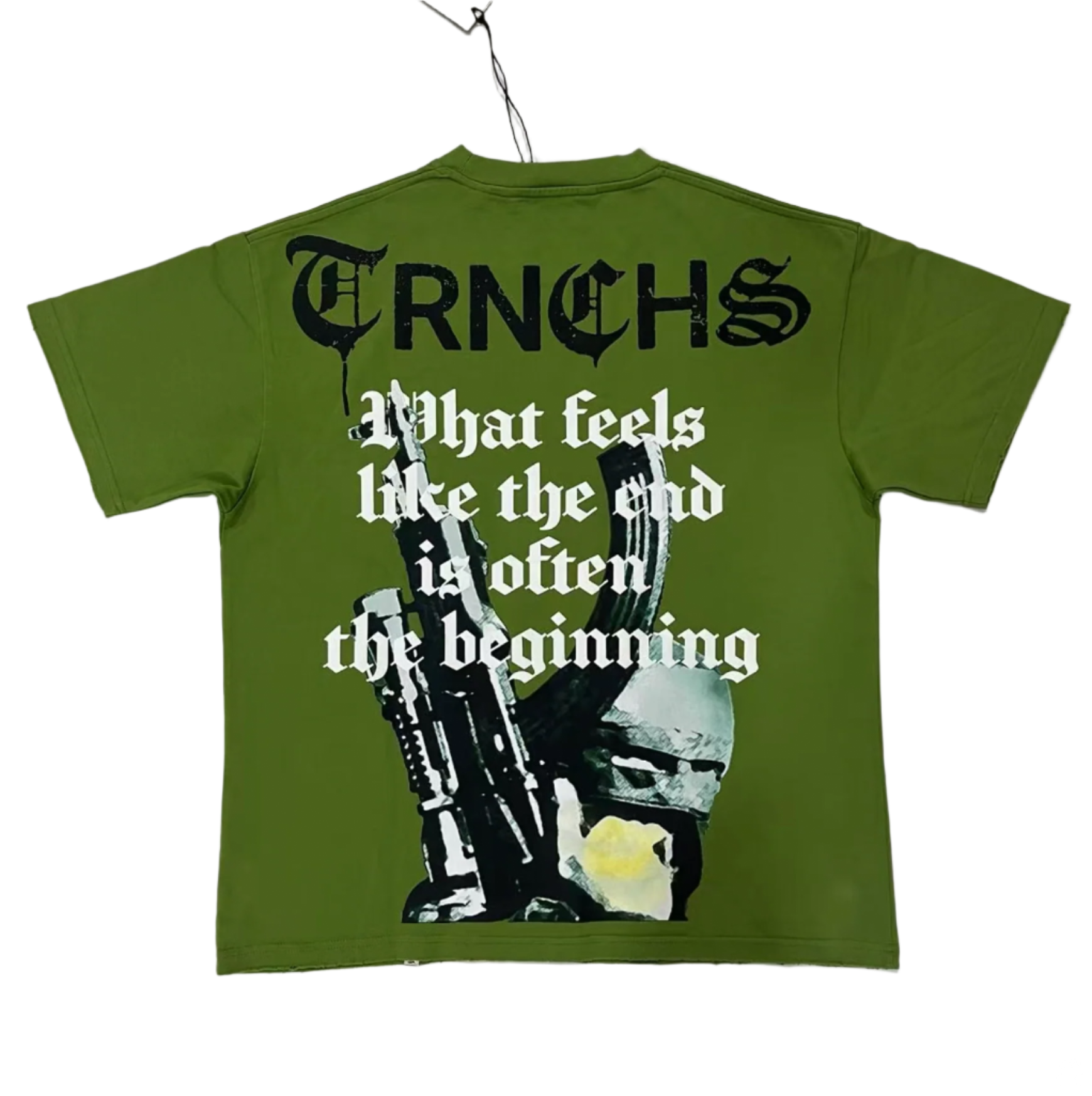 "MASKED_SOLIDER" Olive Tee