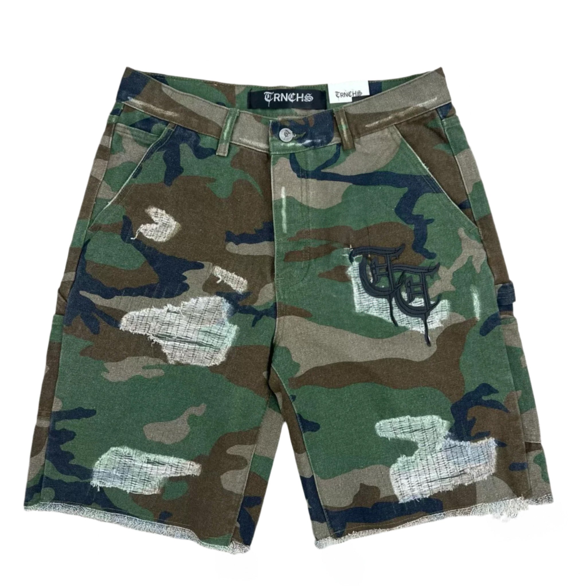 "JENEEN" Camo Denim Short
